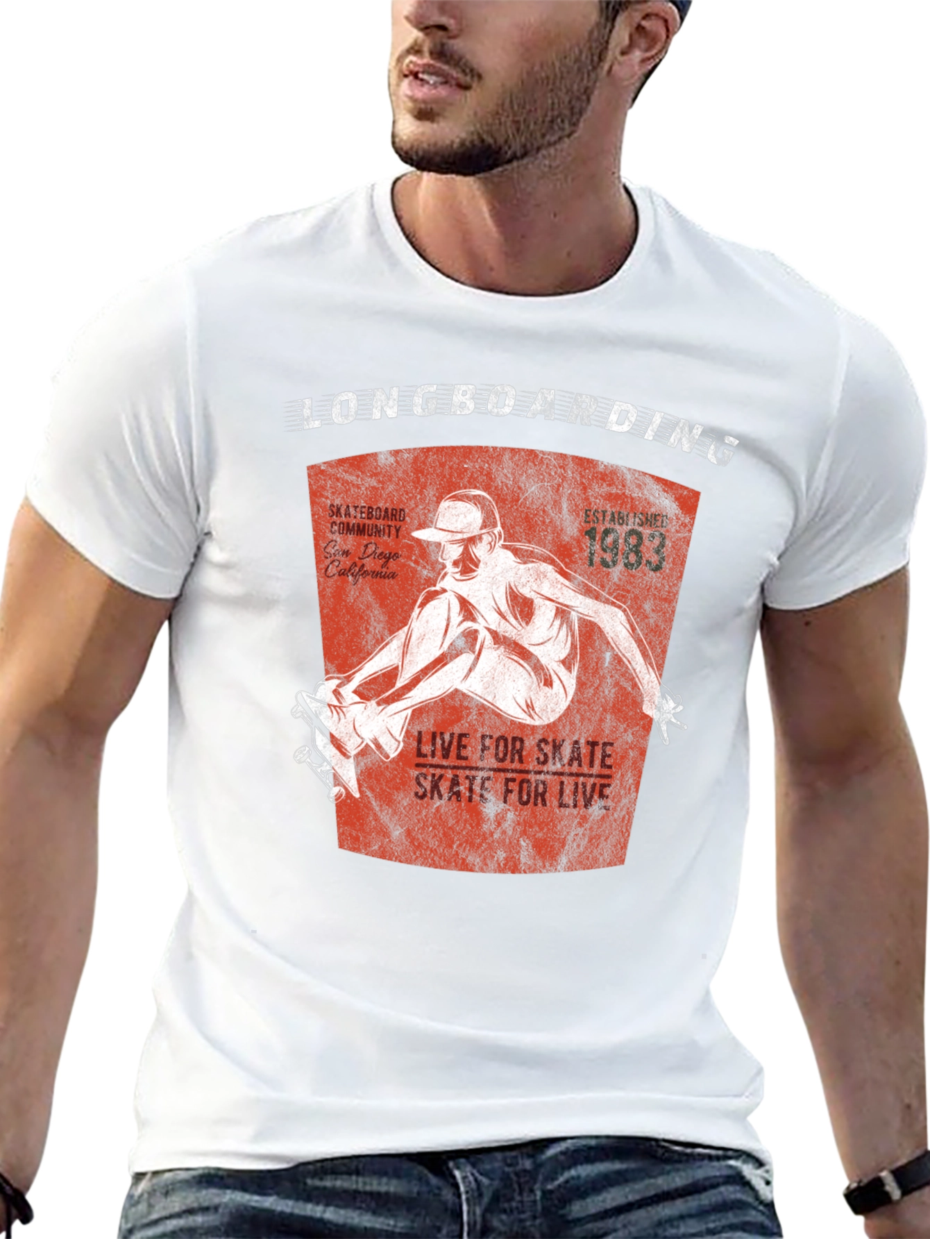 Longboarding T-Shirt - Skate for Life Tee