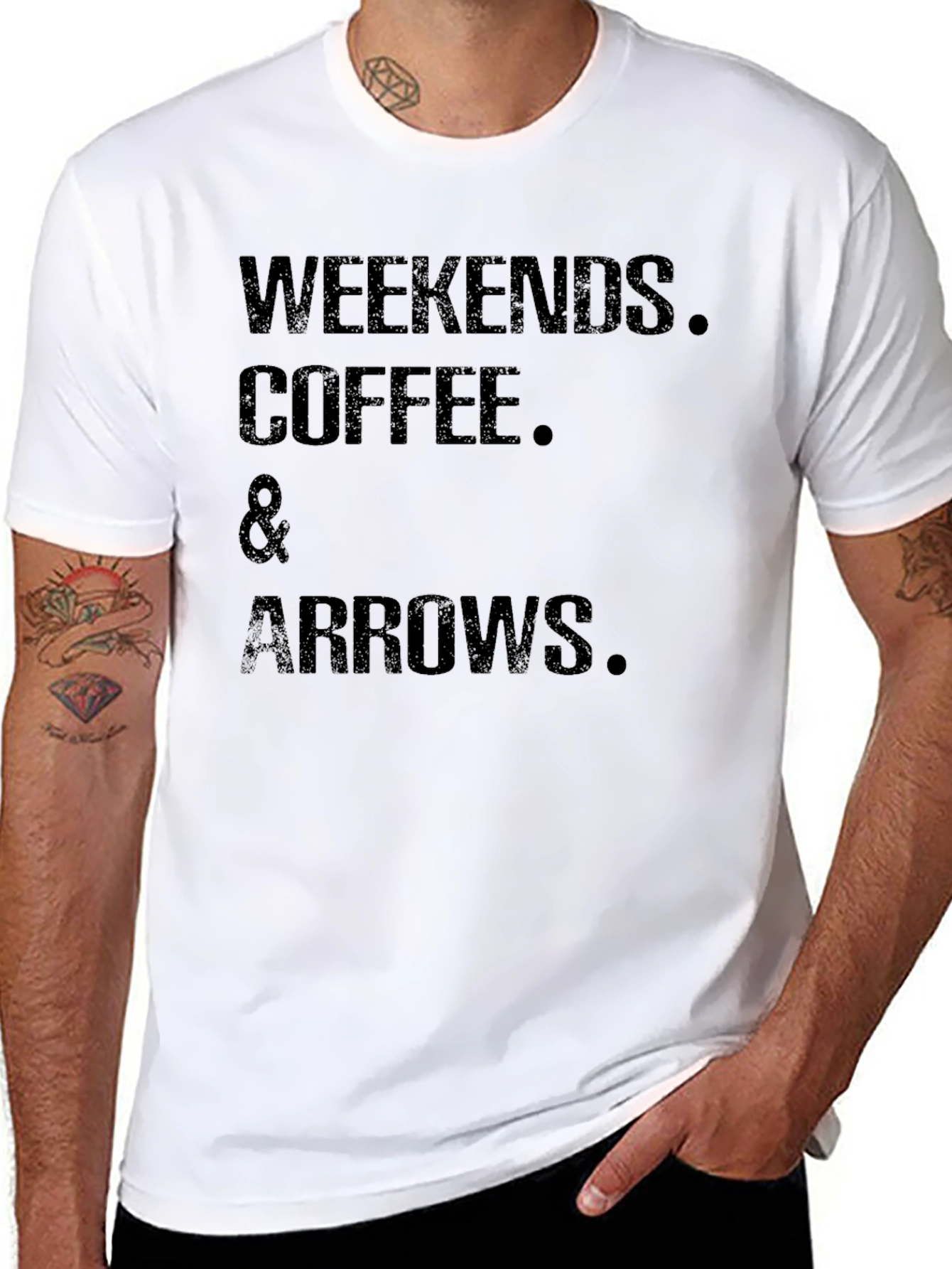 Weekends Coffee & Arrows - Graphic T-Shirt