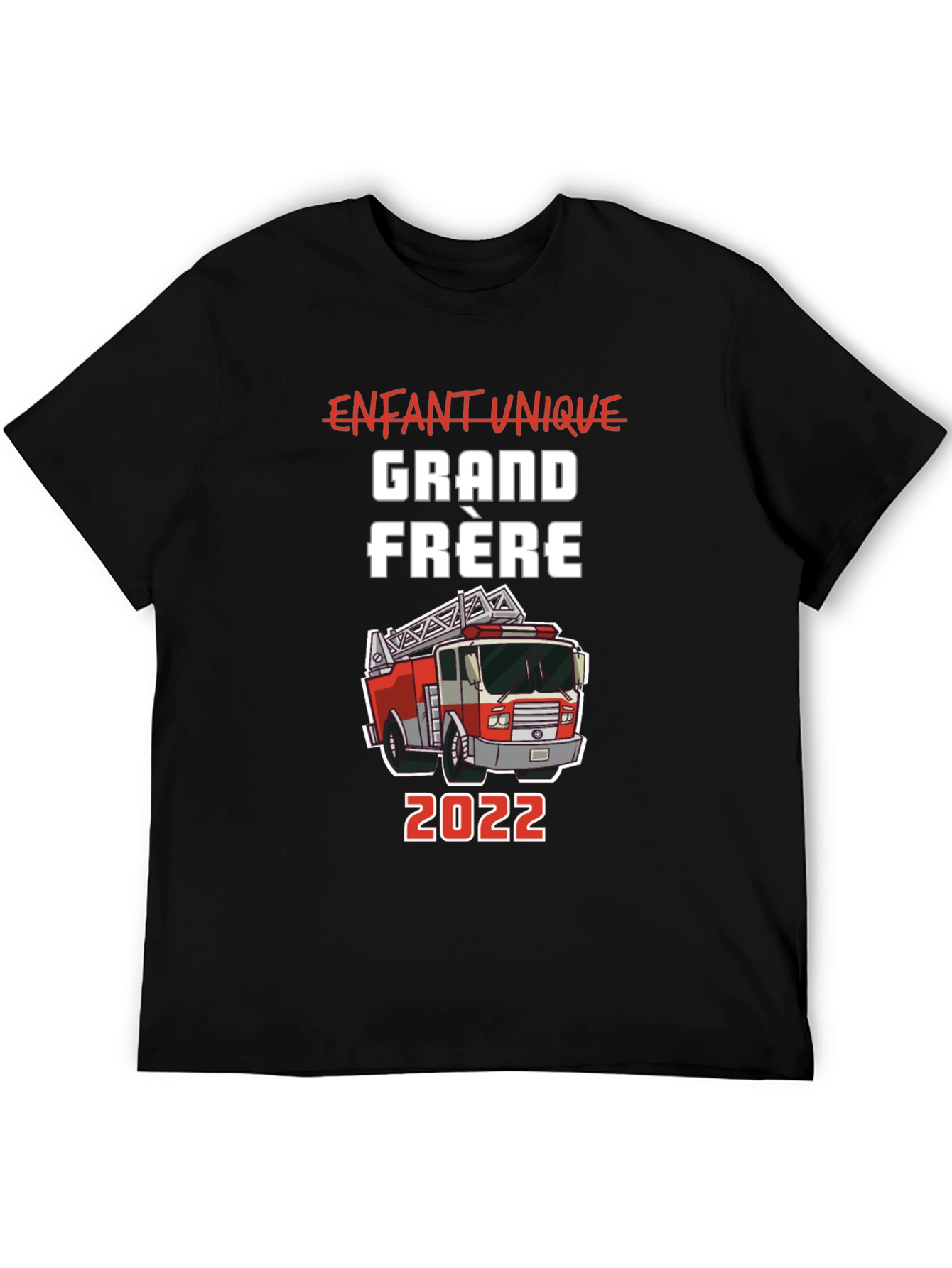 Fire Truck Grand Fr¨¨re Black T-Shirt