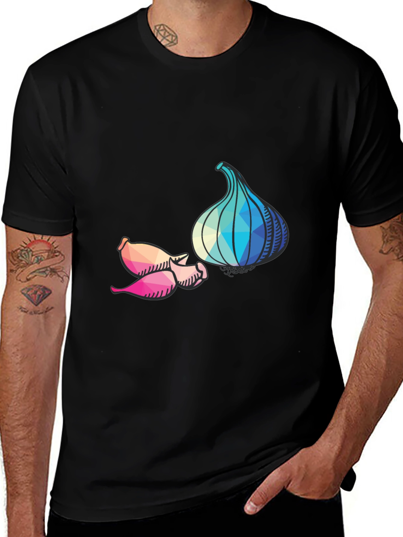 Geometric Garlic Graphic T-Shirt