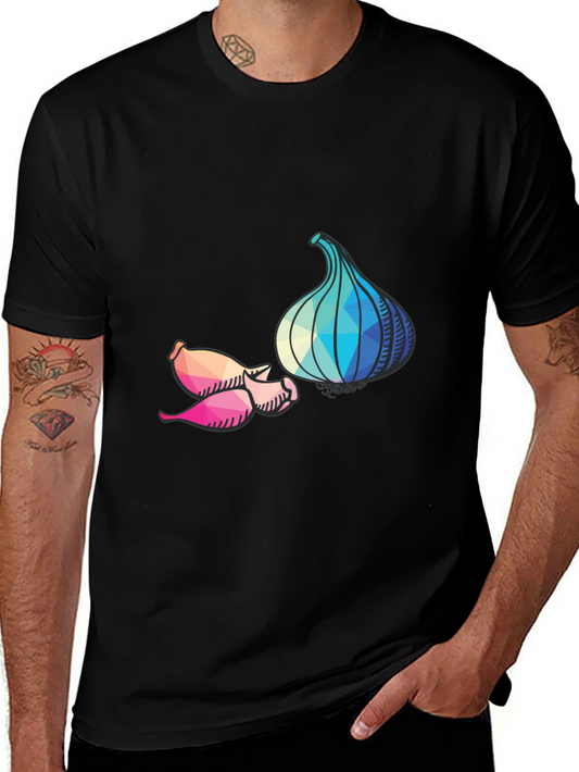 Geometric Garlic Graphic T-Shirt