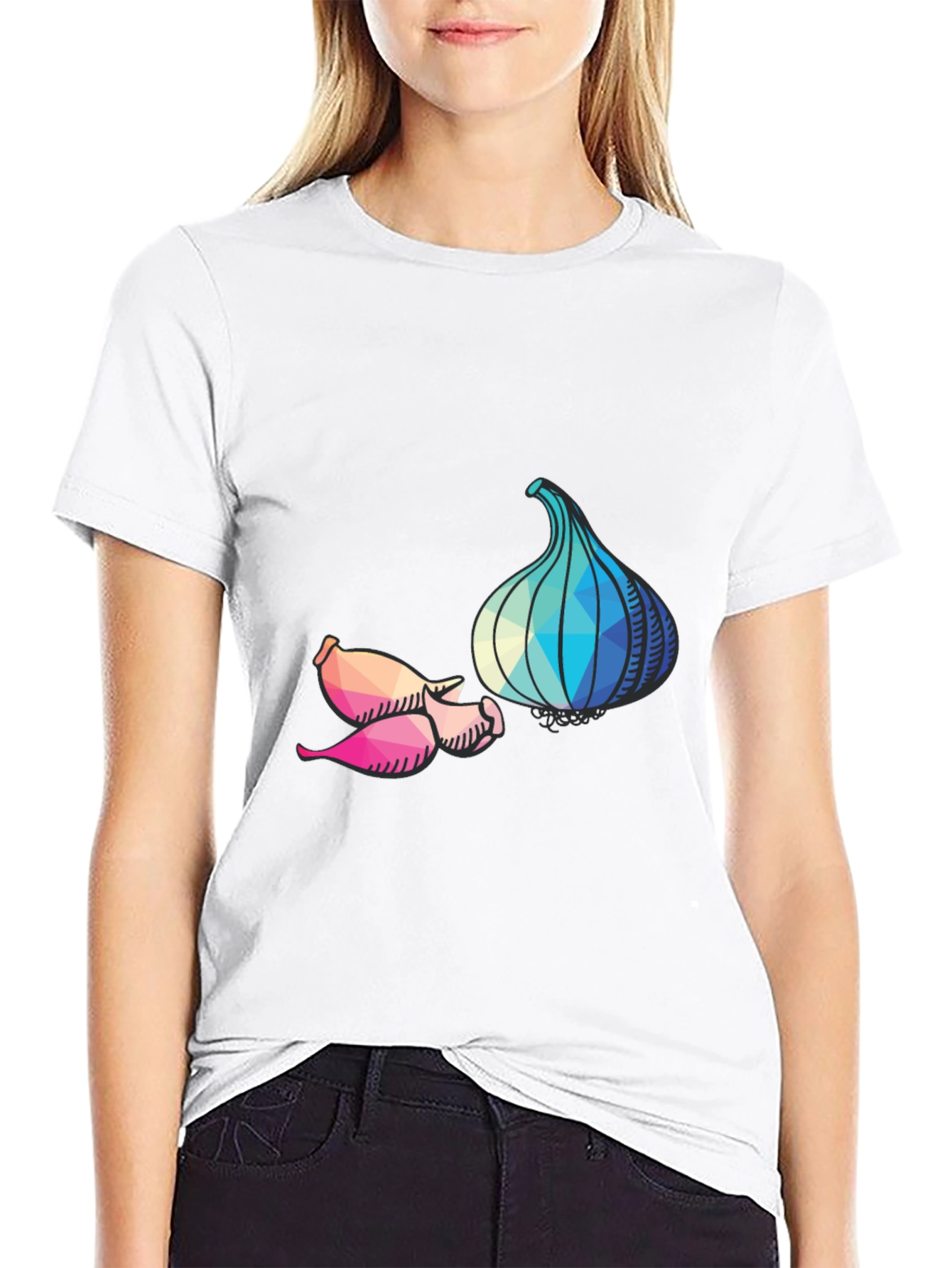 Geometric Garlic Graphic T-Shirt