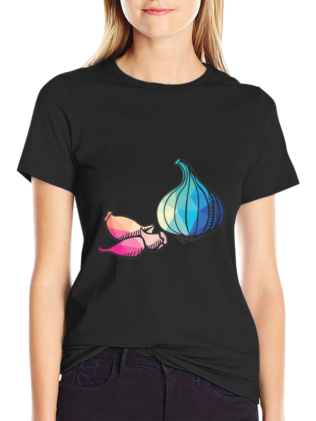 Geometric Garlic Graphic T-Shirt