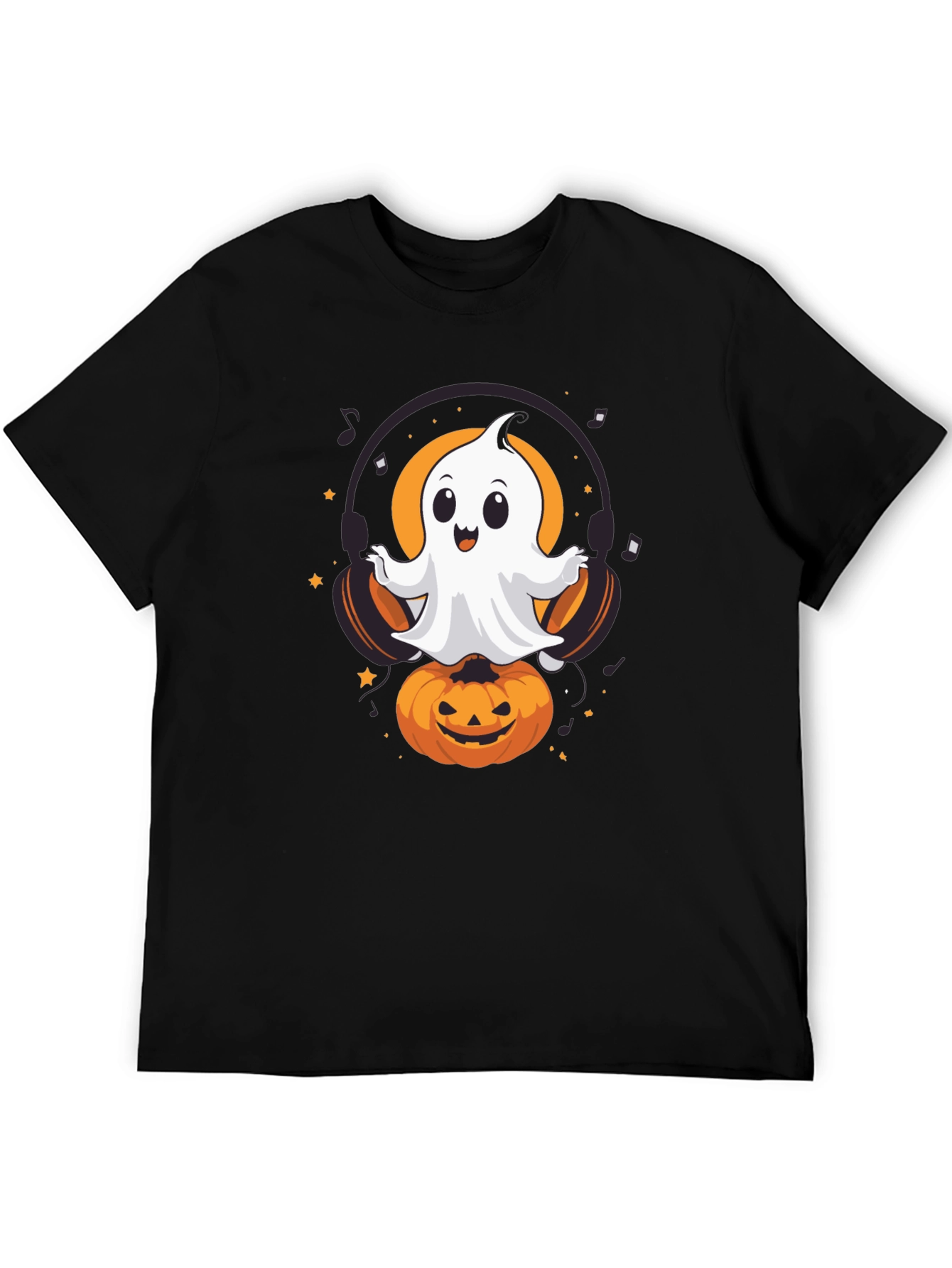 Halloween Ghost on Pumpkin T-Shirt