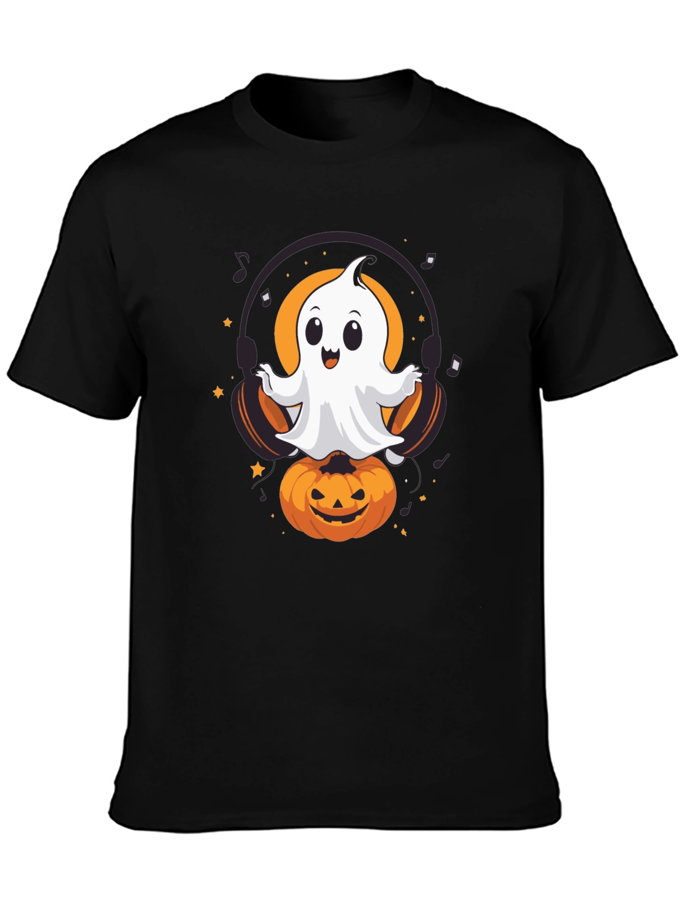 Halloween Ghost on Pumpkin T-Shirt