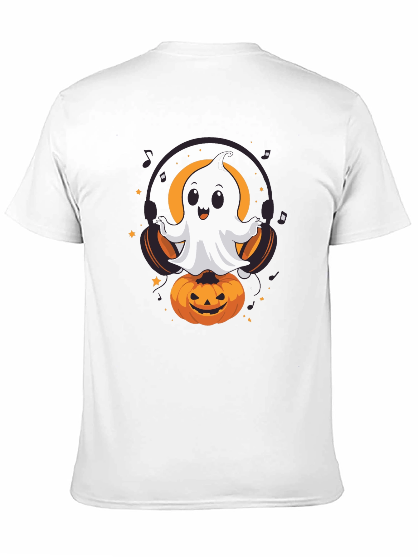 Halloween Ghost on Pumpkin T-Shirt