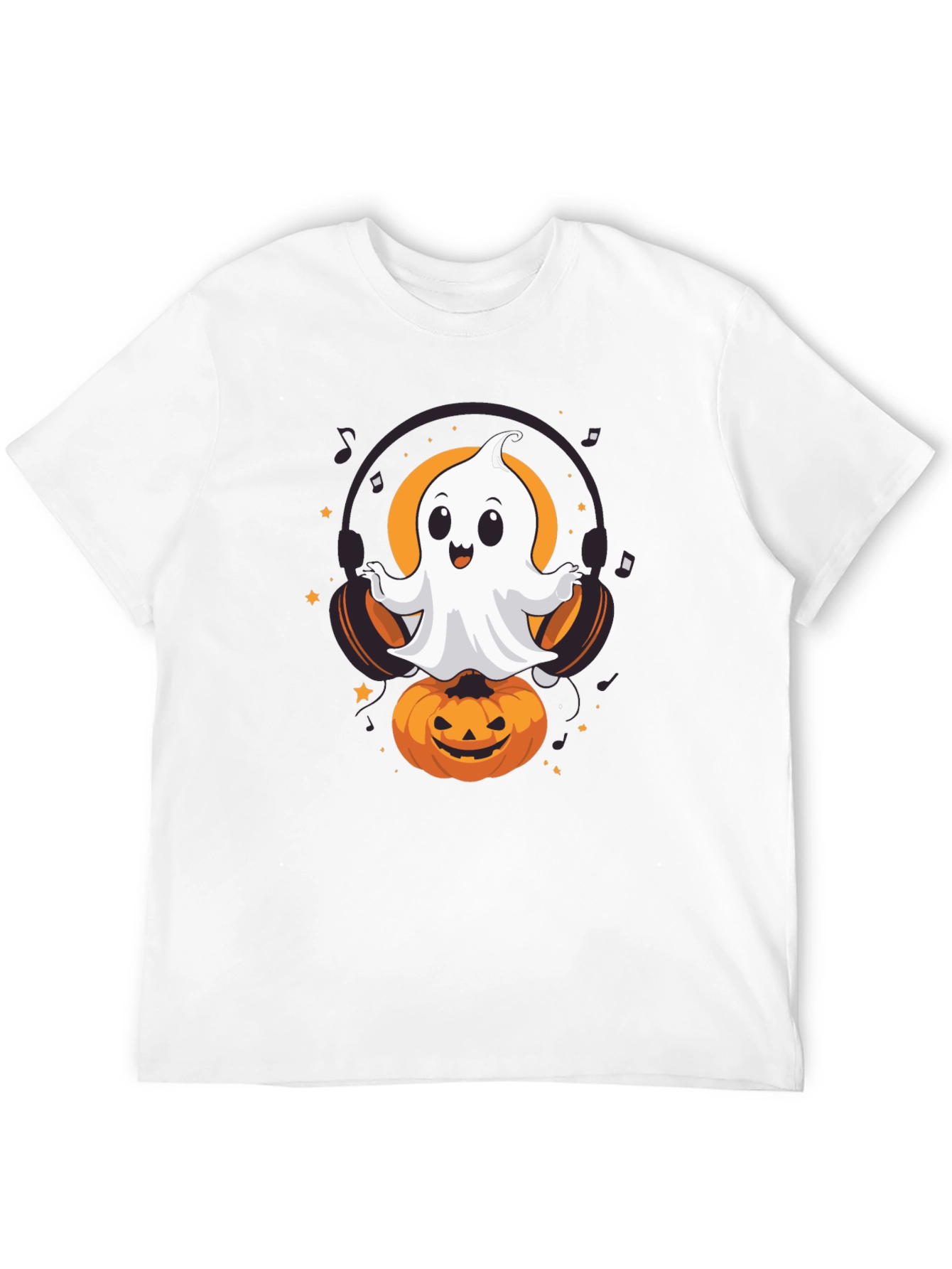Halloween Ghost on Pumpkin T-Shirt