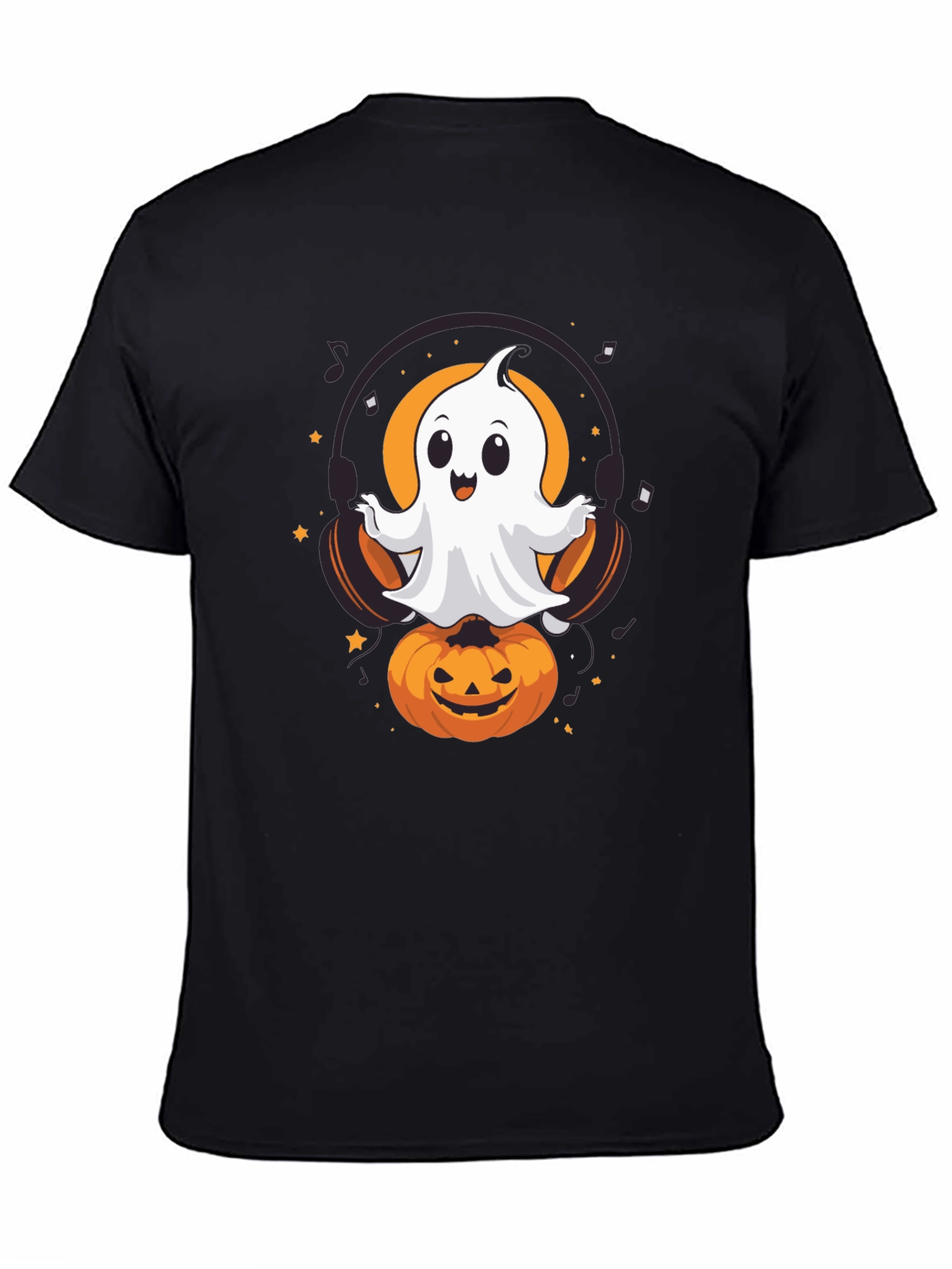 Halloween Ghost on Pumpkin T-Shirt