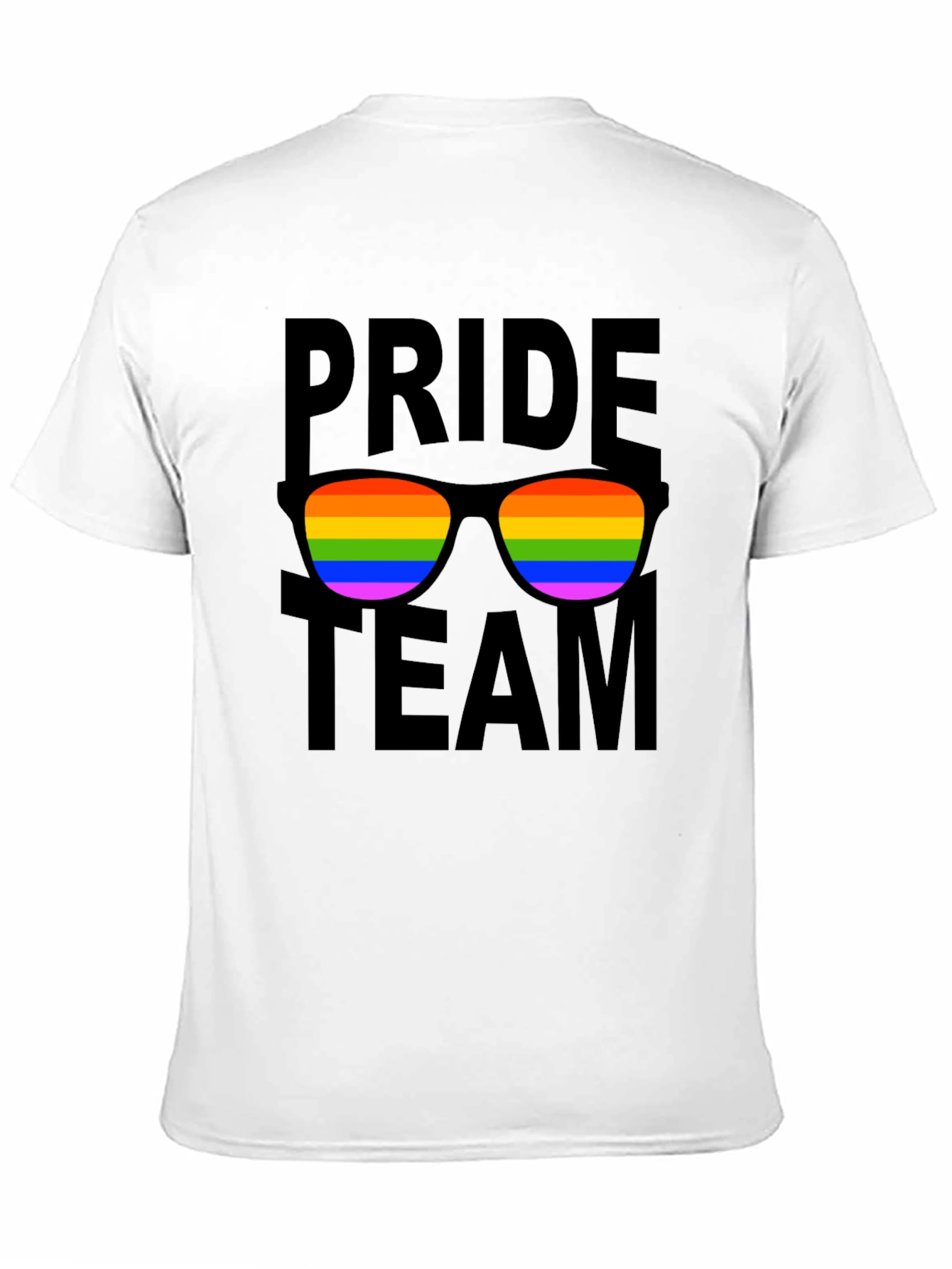 Pride Team T-Shirt with Rainbow Sunglasses