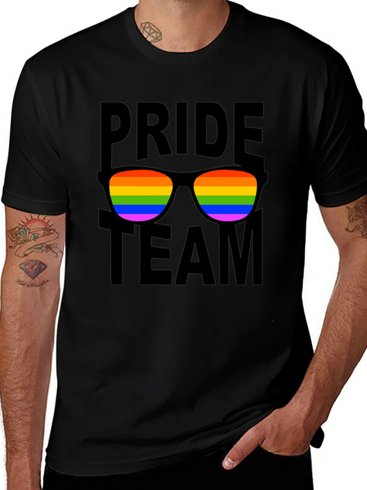 Pride Team T-Shirt with Rainbow Sunglasses