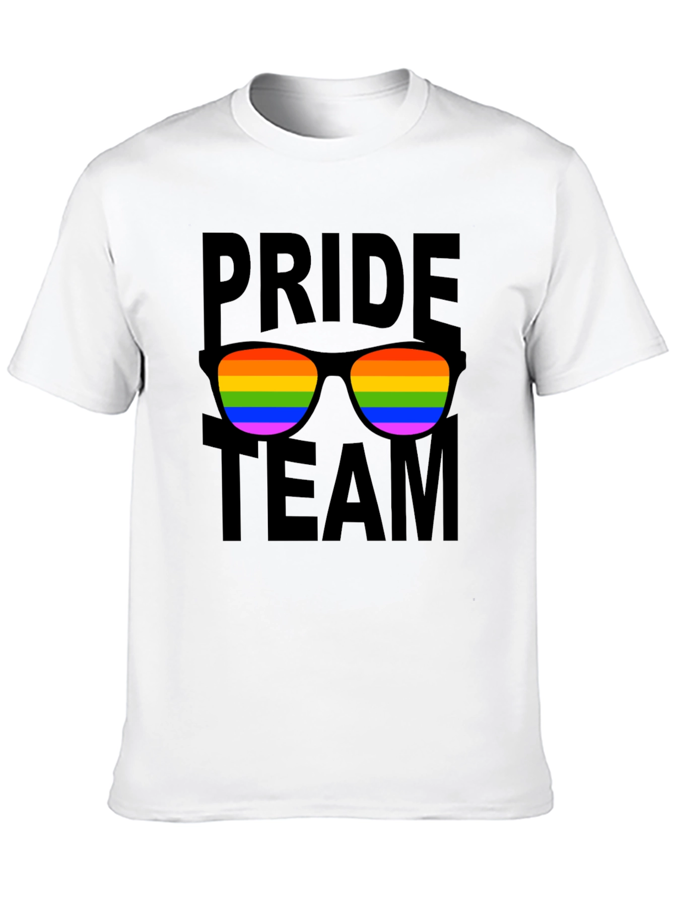 Pride Team T-Shirt with Rainbow Sunglasses