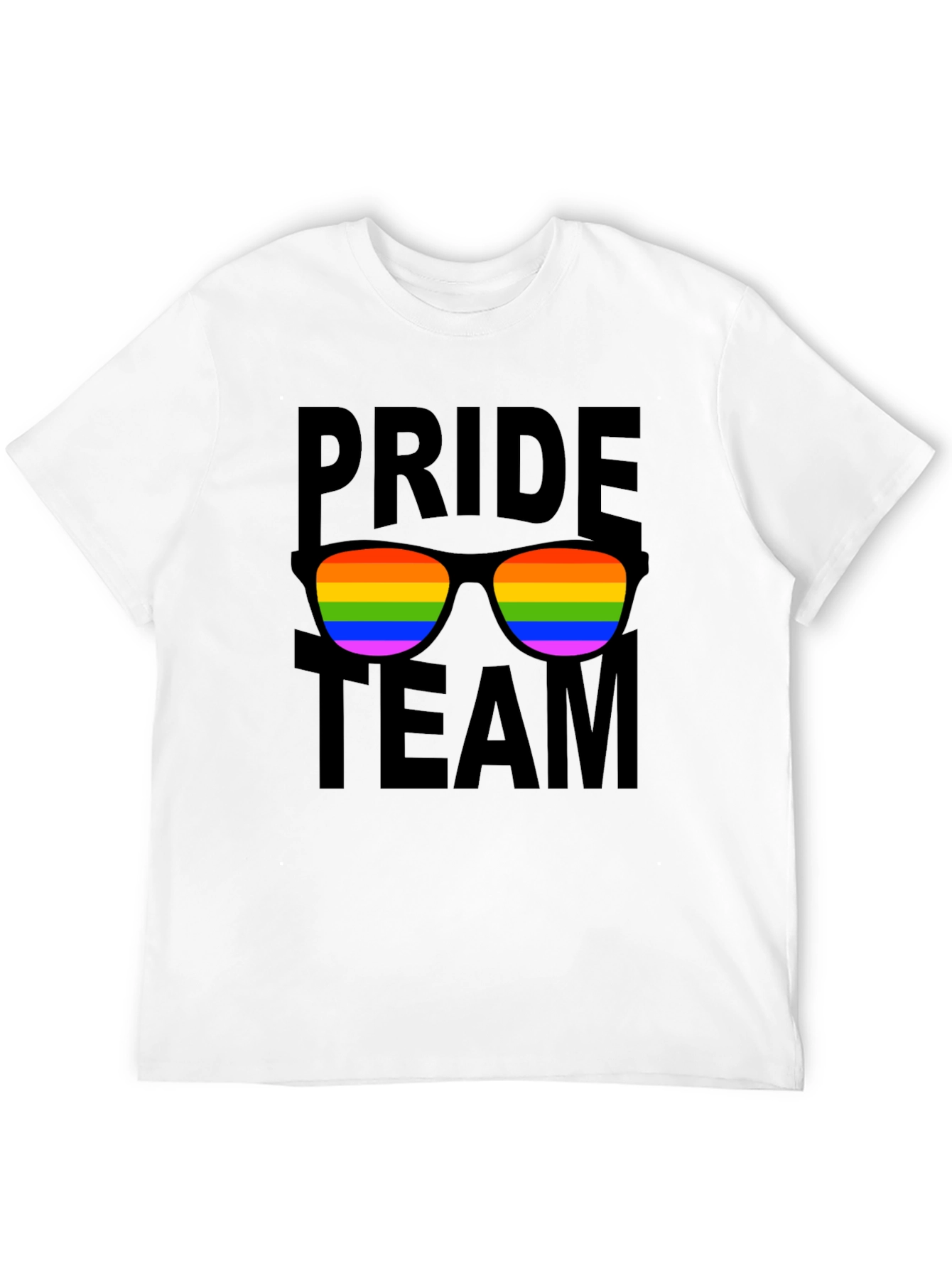 Pride Team T-Shirt with Rainbow Sunglasses