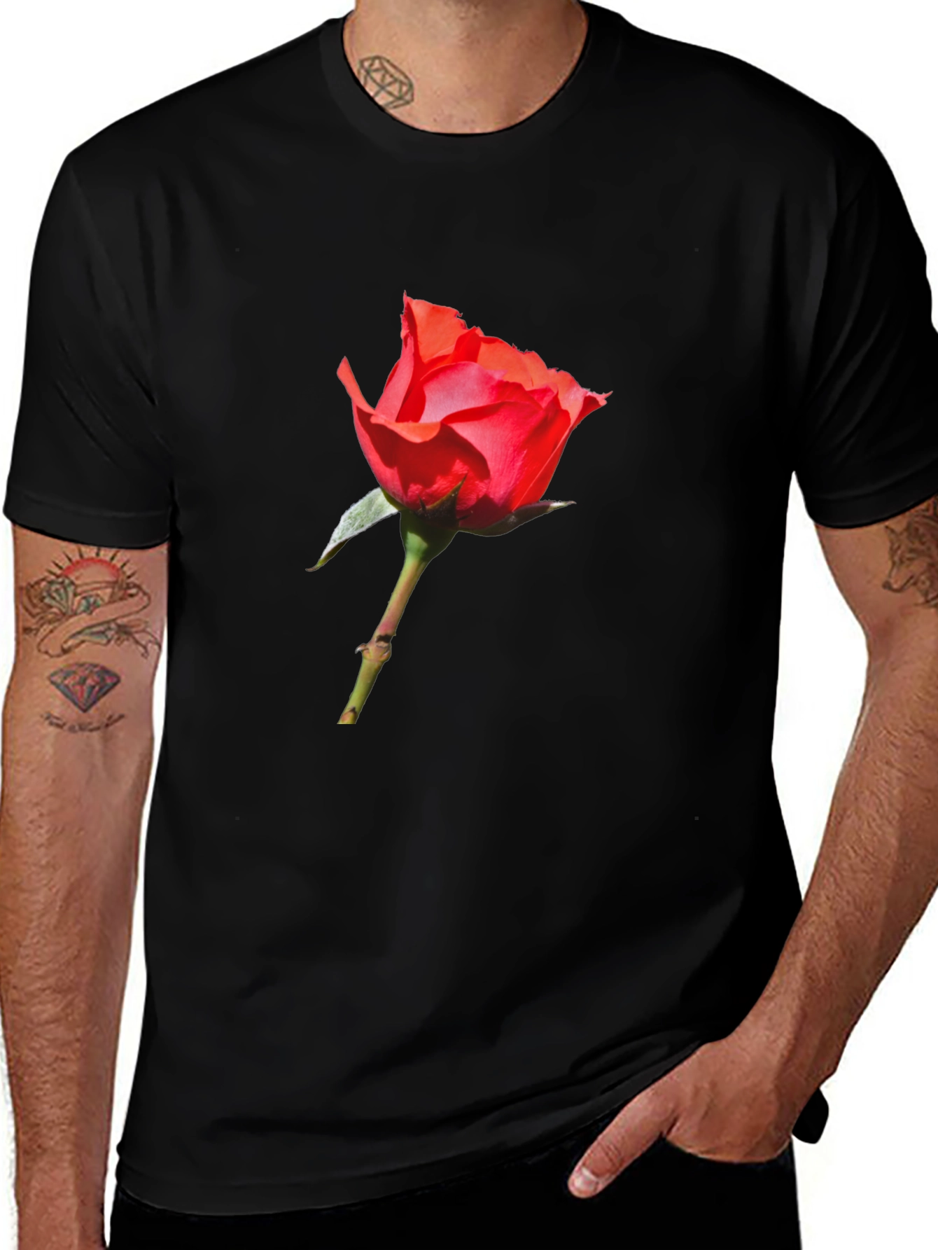 Red Rose Graphic T-Shirt - Classic Comfort