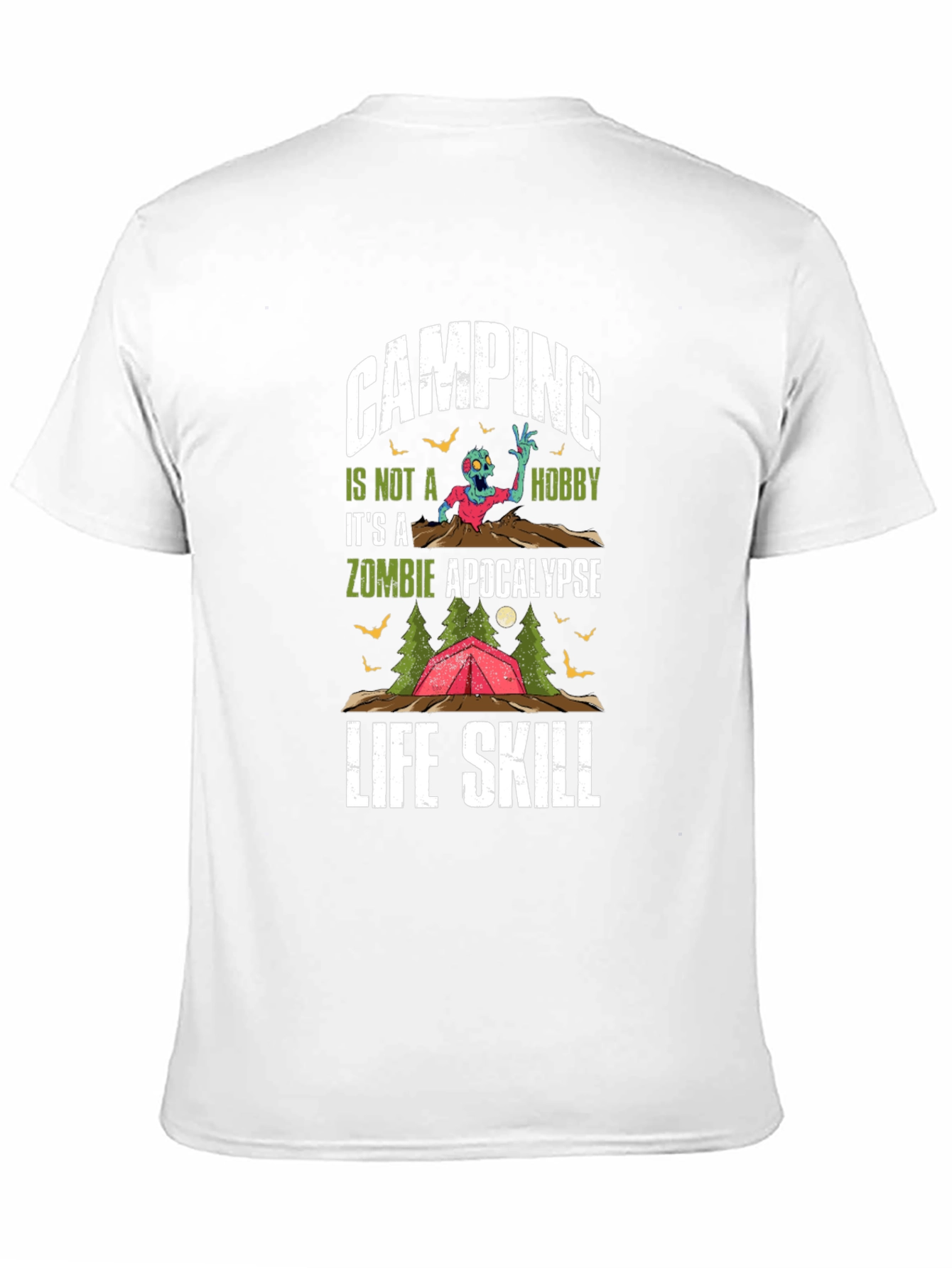 Camping Zombie Apocalypse Life Skill T-Shirt