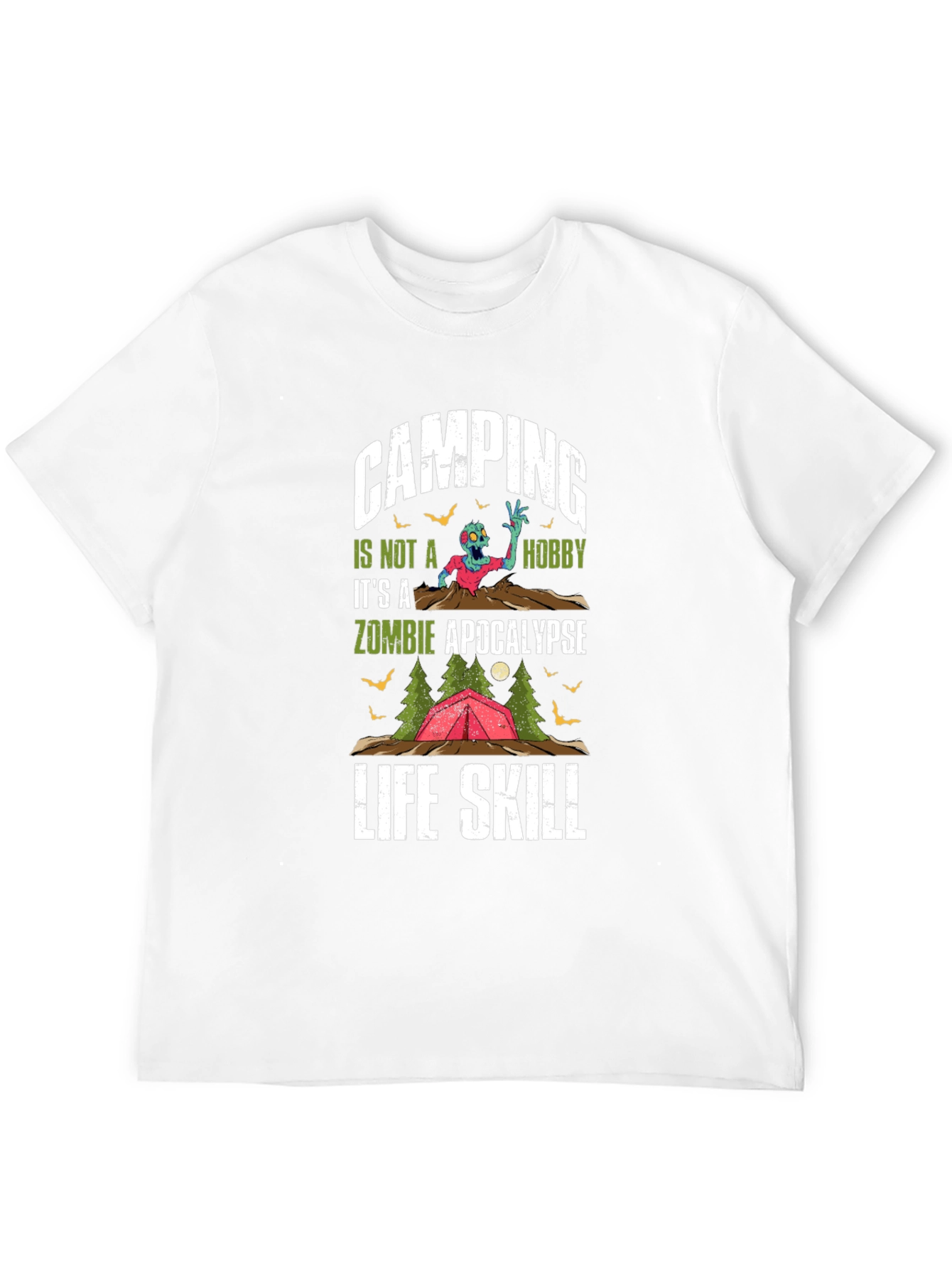 Camping Zombie Apocalypse Life Skill T-Shirt