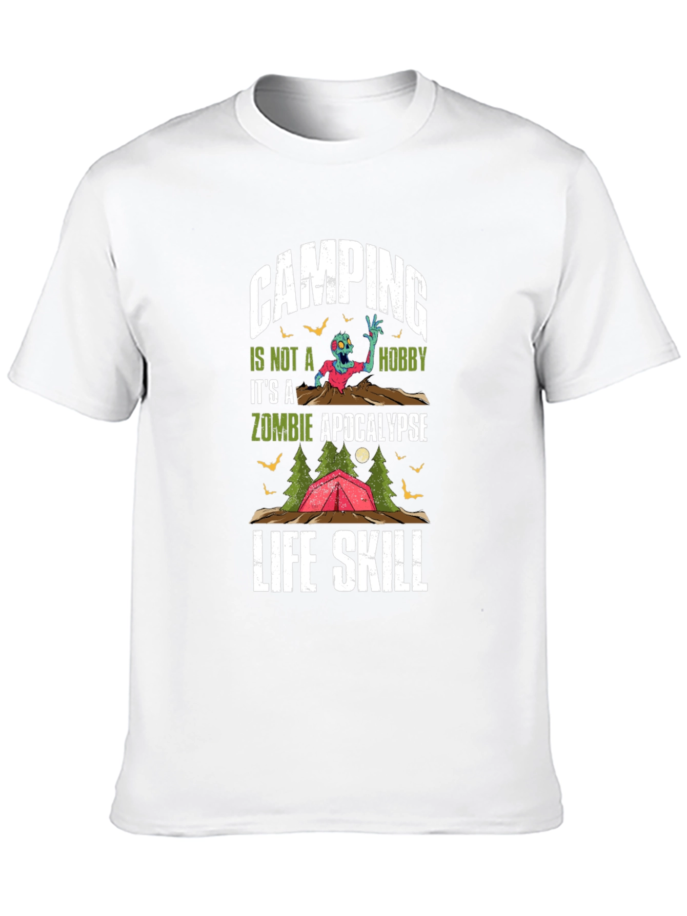 Camping Zombie Apocalypse Life Skill T-Shirt