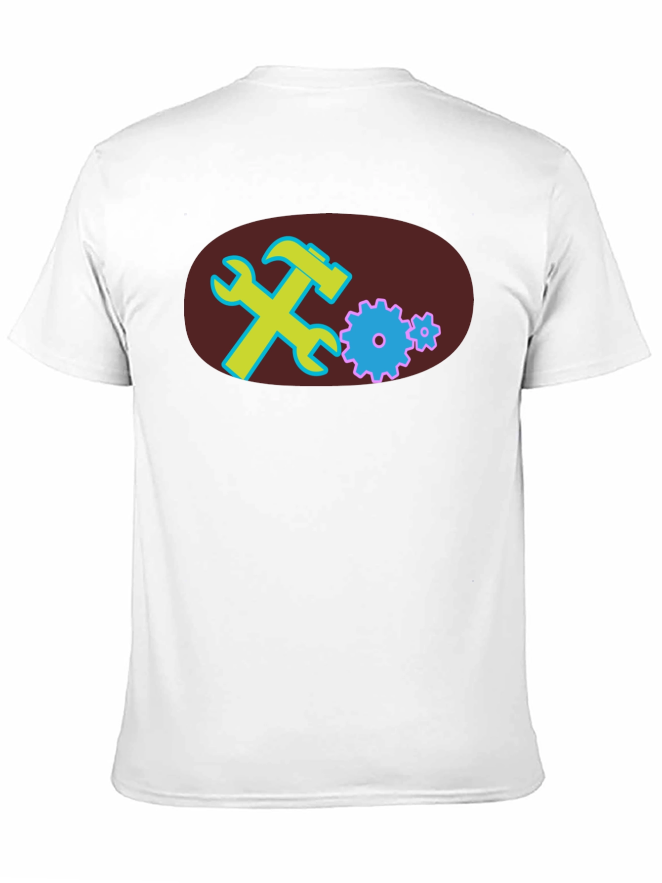 Black T-Shirt with Tools Graphic