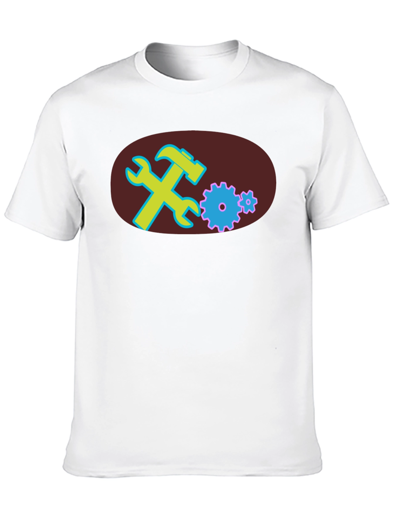 Black T-Shirt with Tools Graphic