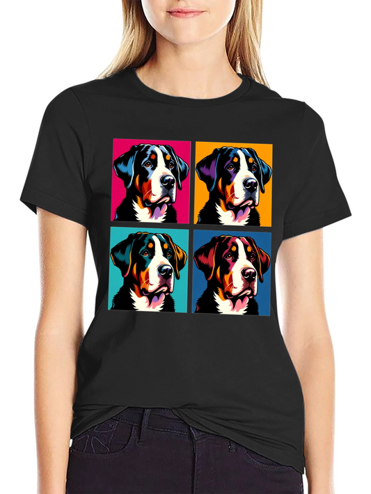 Pop Art Swiss Mountain Dog T-Shirt