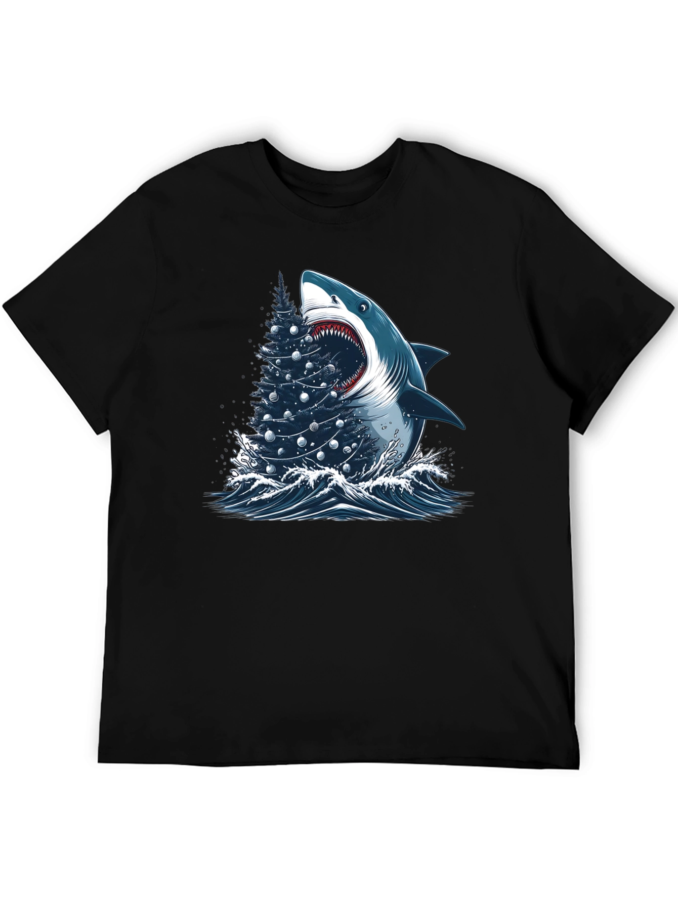 Shark Christmas Tree Graphic Tee