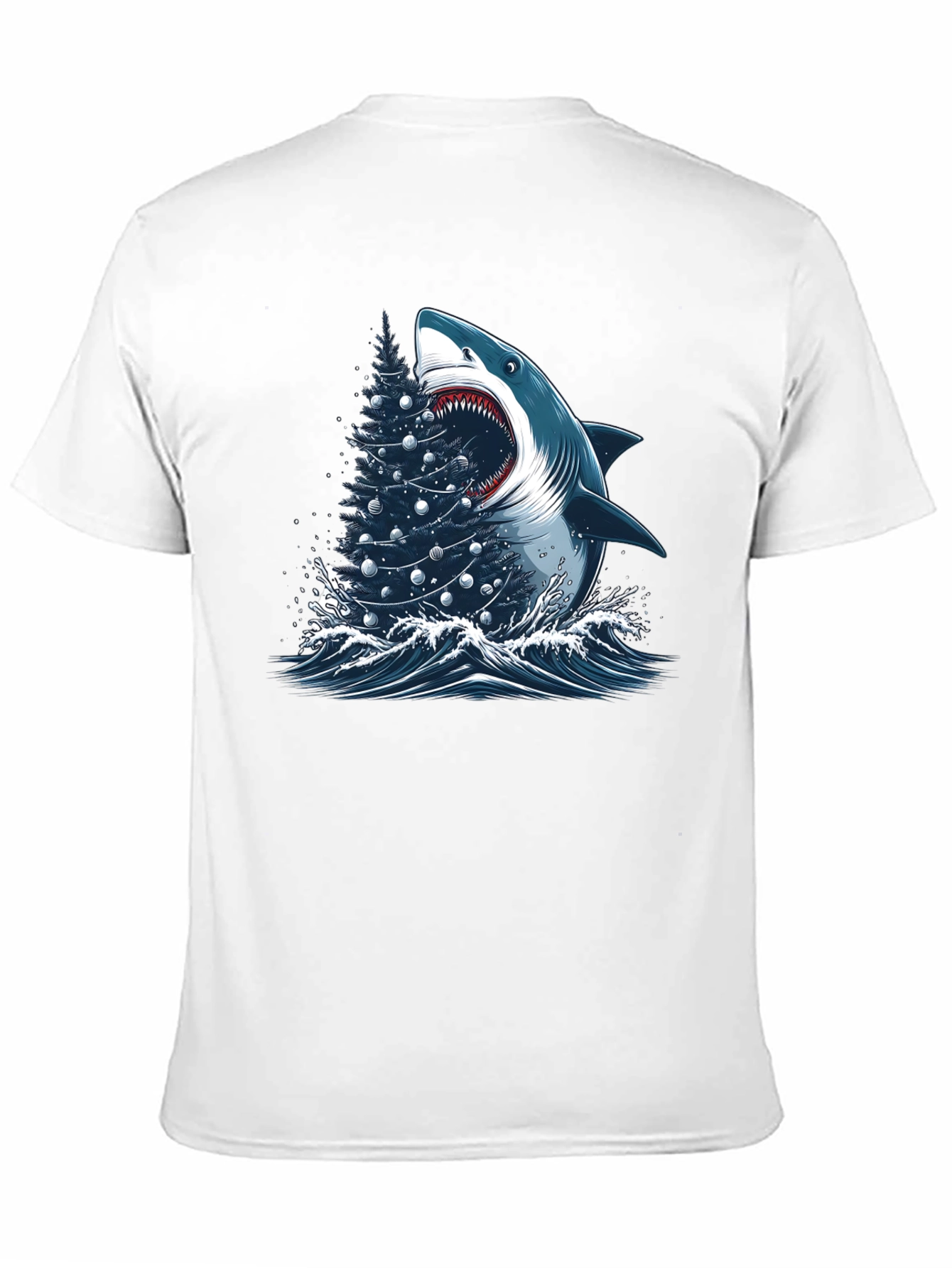 Shark Christmas Tree Graphic Tee