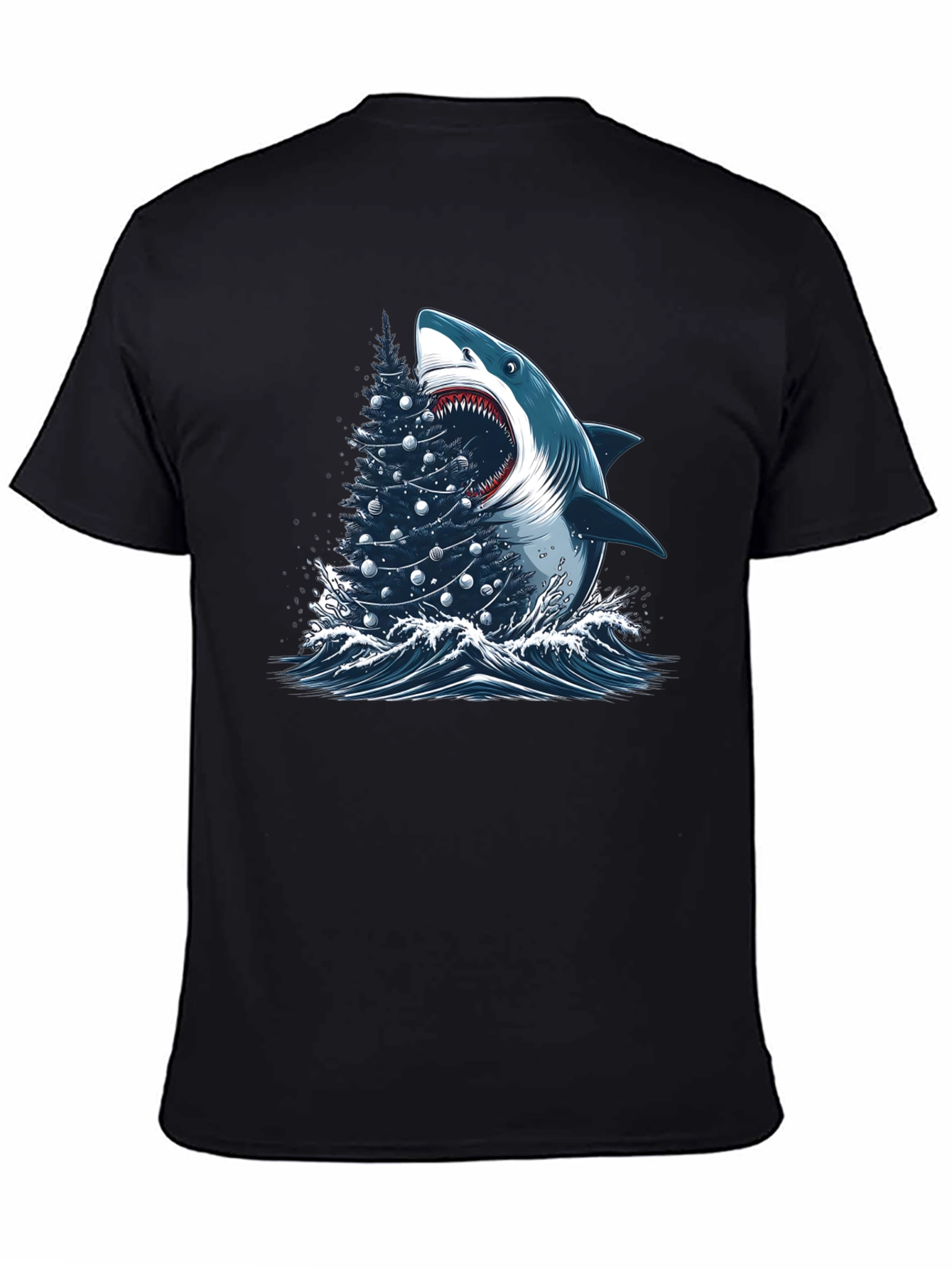Shark Christmas Tree Graphic Tee