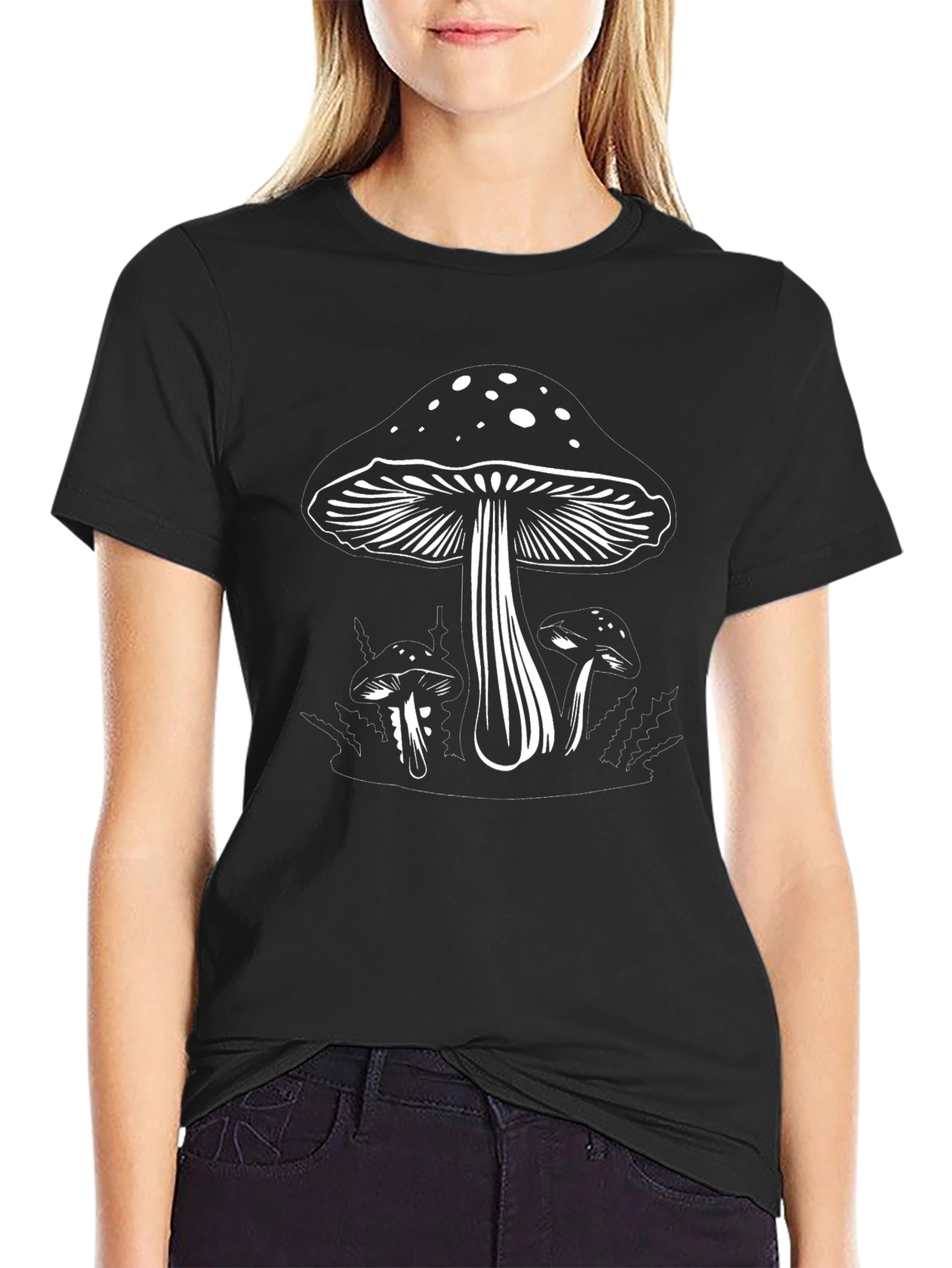 Mushroom Graphic Tee - Black T-Shirt