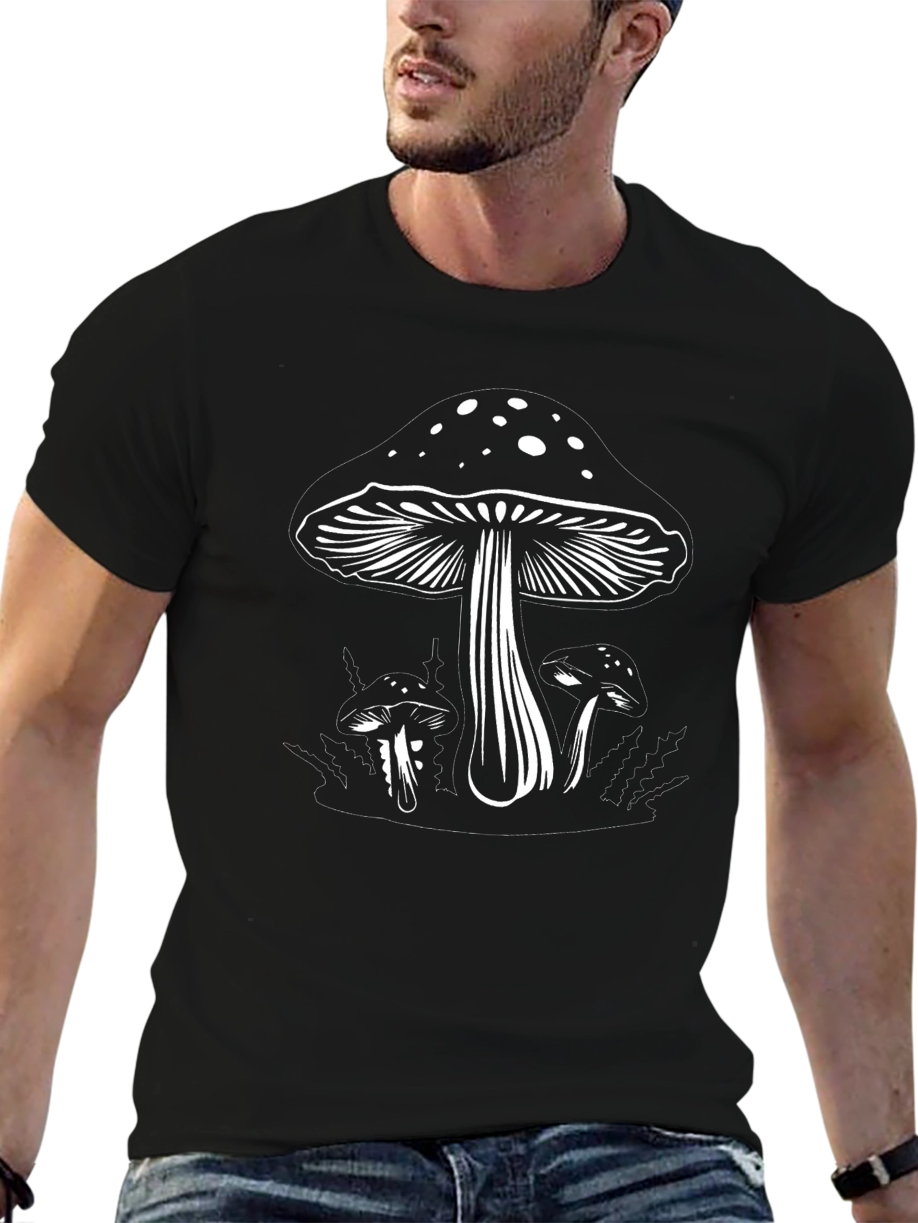 Mushroom Graphic Tee - Black T-Shirt