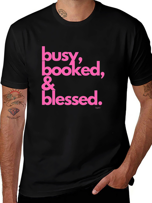 Busy Booked & Blessed Black T-Shirt