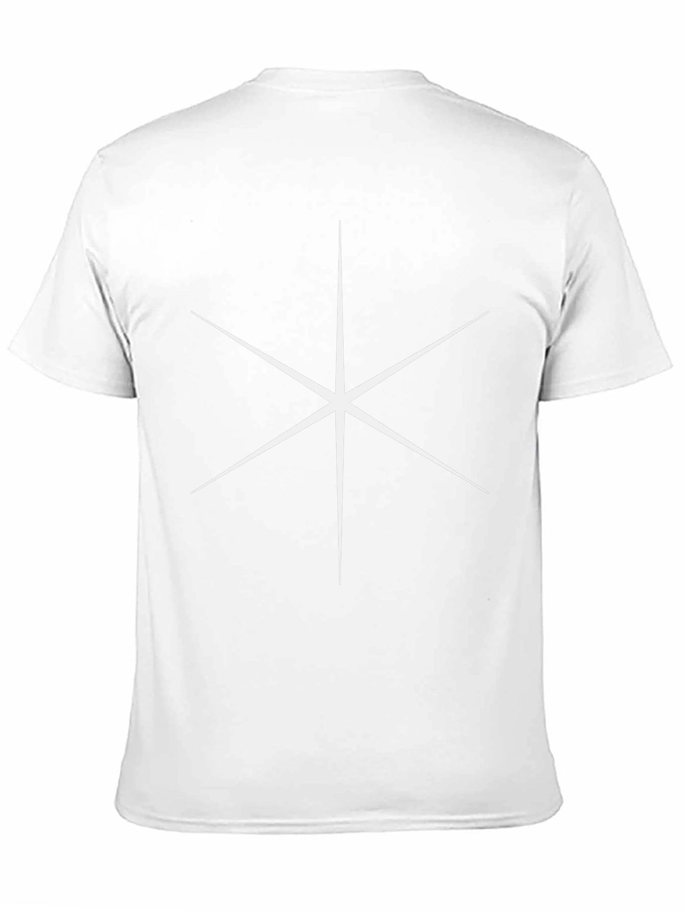 Mens Black Tee with White Star Design