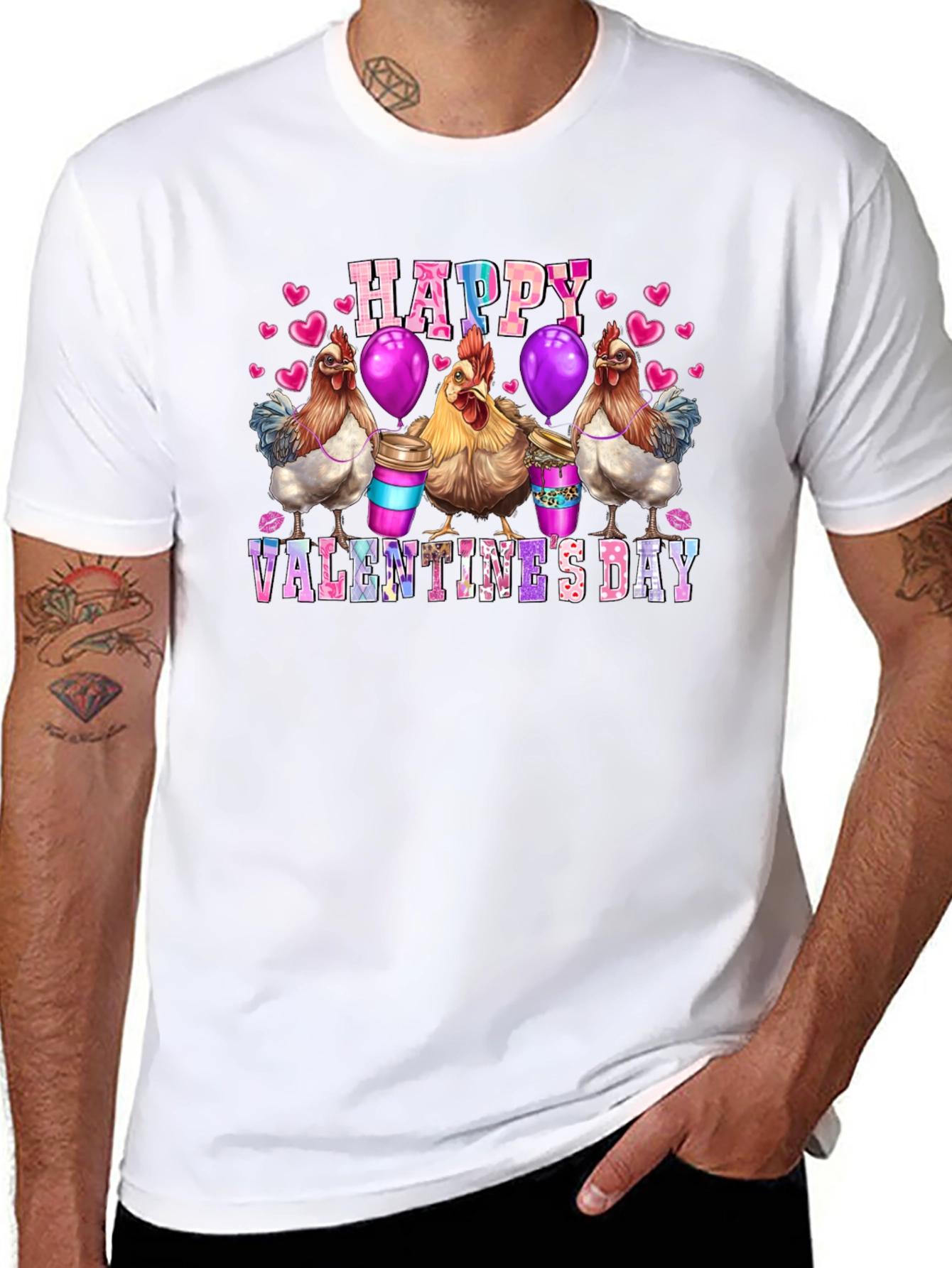 Happy Valentines Day Chickens T-Shirt