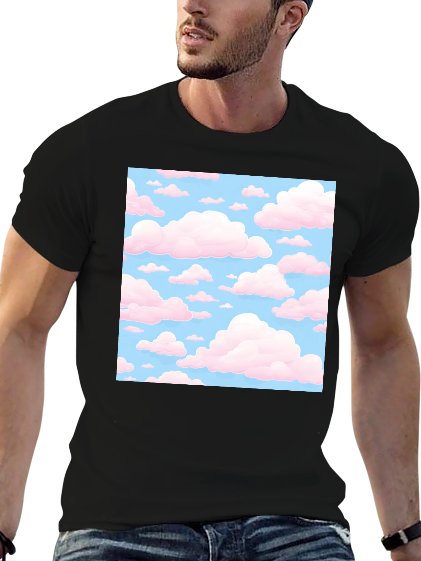 Pastel Clouds Graphic Tee - Dreamy Comfort