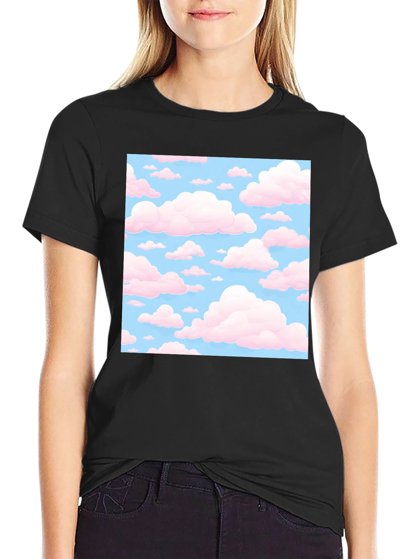 Pastel Clouds Graphic Tee - Dreamy Comfort