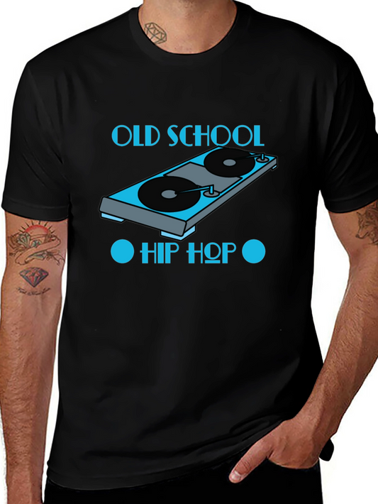 Old School Hip Hop Turntable Graphic T-Shirt