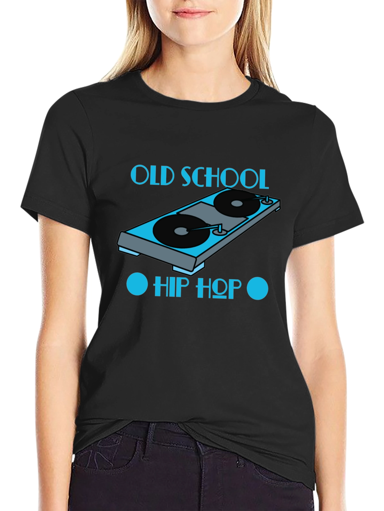 Old School Hip Hop Turntable Graphic T-Shirt