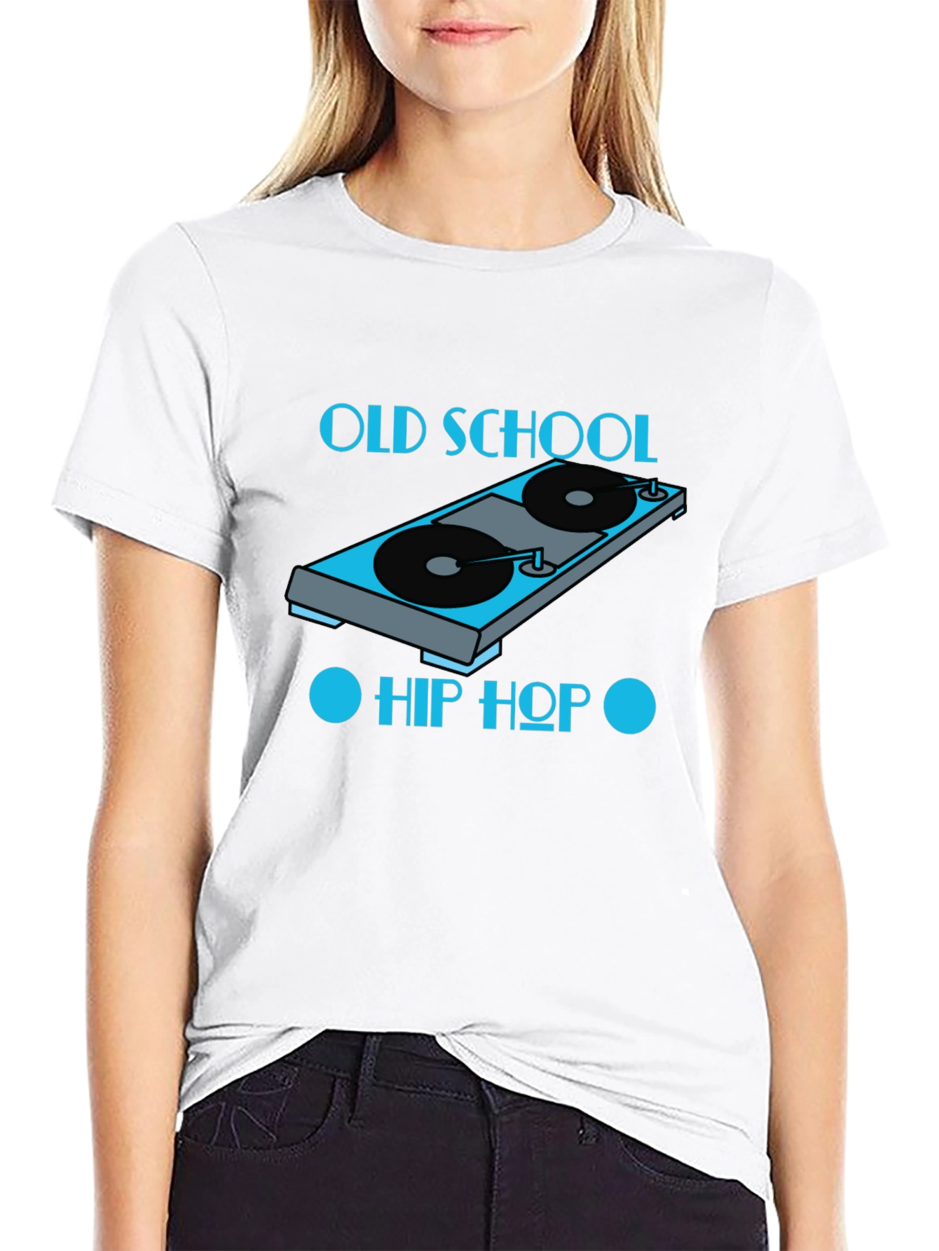 Old School Hip Hop Turntable Graphic T-Shirt
