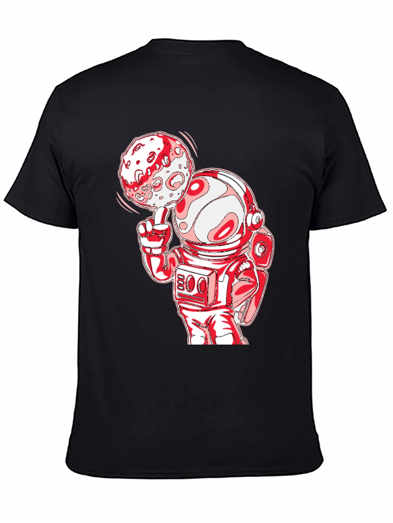 Astronaut Moon Spin T-Shirt - Black