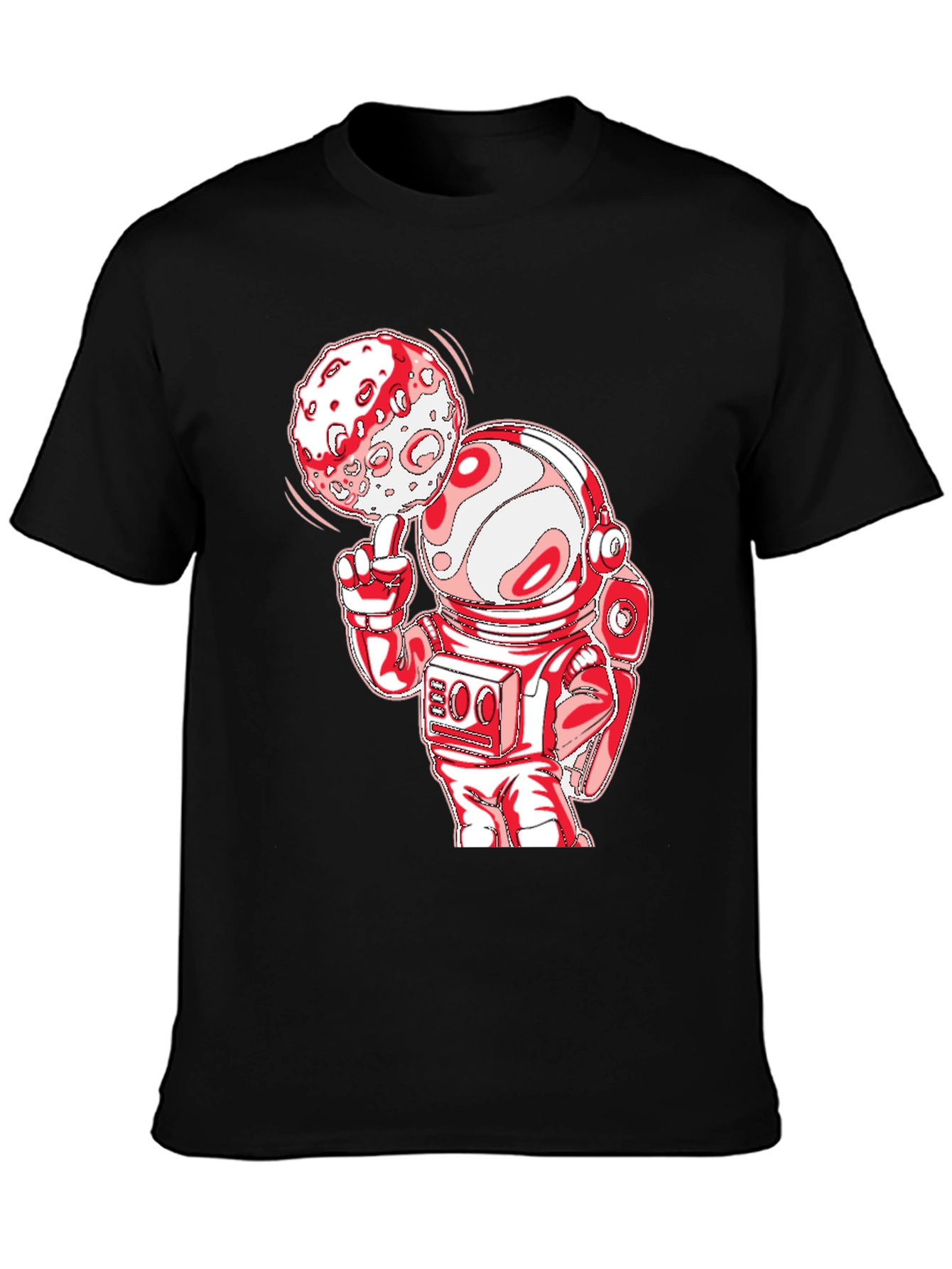 Astronaut Moon Spin T-Shirt - Black