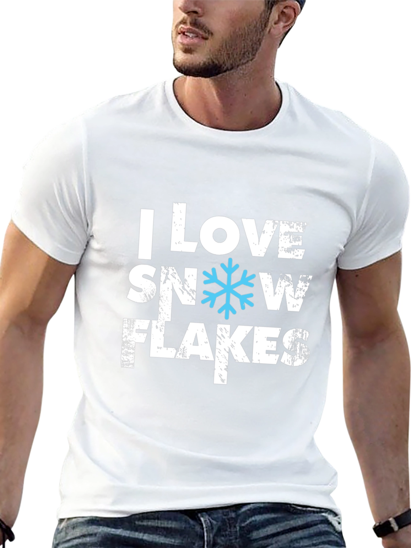 I Love Snowflakes T-Shirt - Holiday Apparel