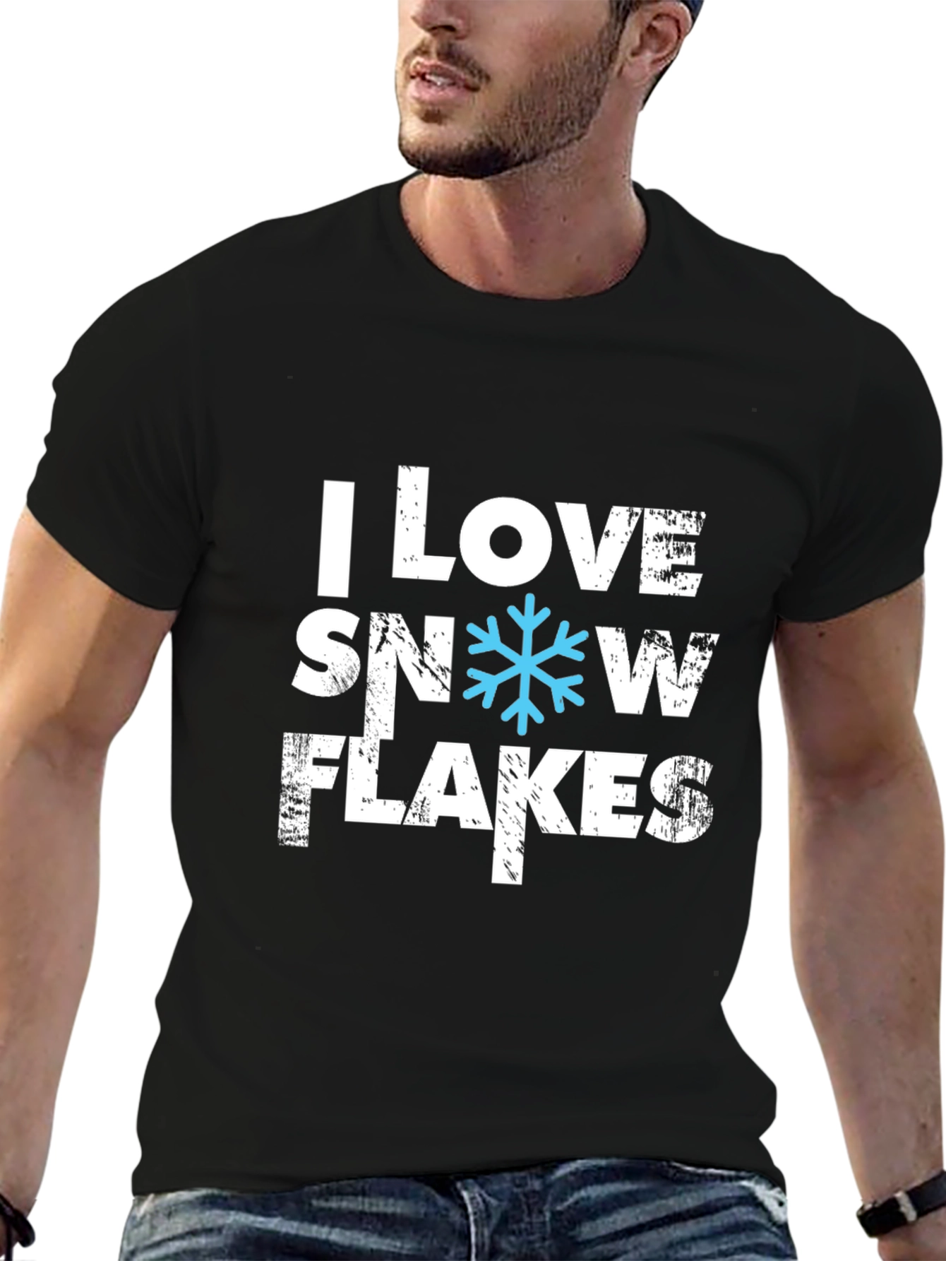 I Love Snowflakes T-Shirt - Holiday Apparel