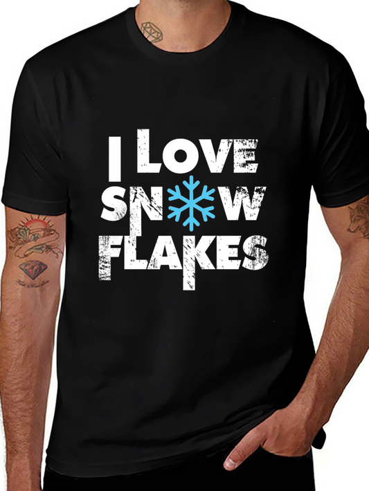 I Love Snowflakes T-Shirt - Holiday Apparel