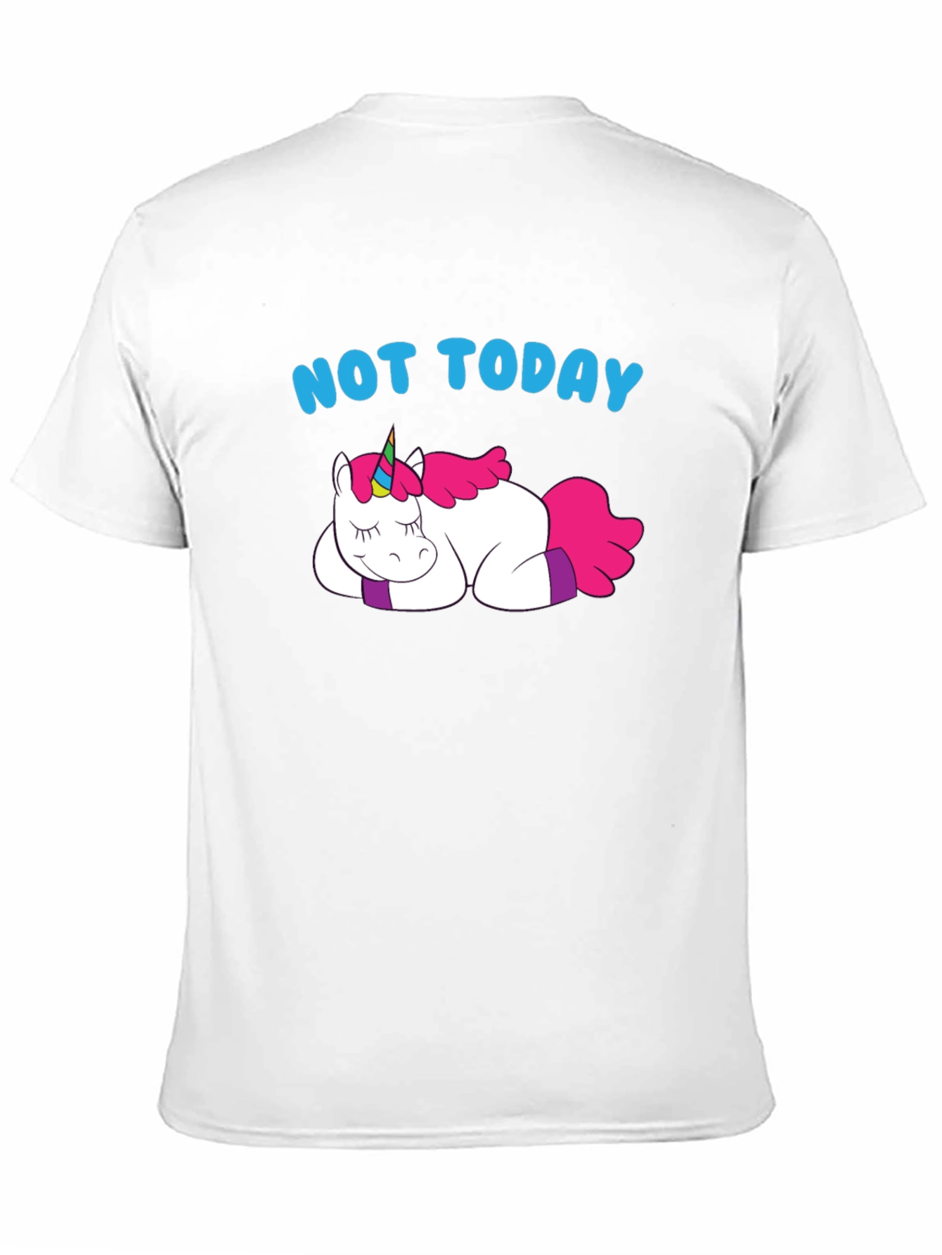 Not Today Lazy Unicorn Graphic T-Shirt