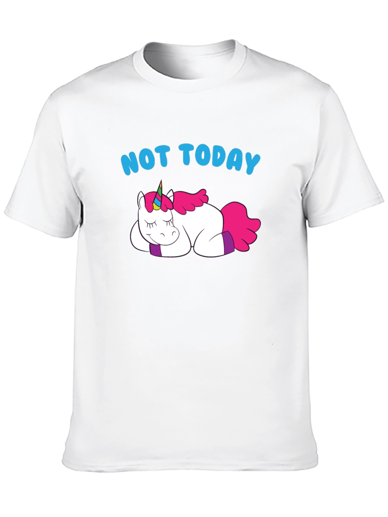 Not Today Lazy Unicorn Graphic T-Shirt