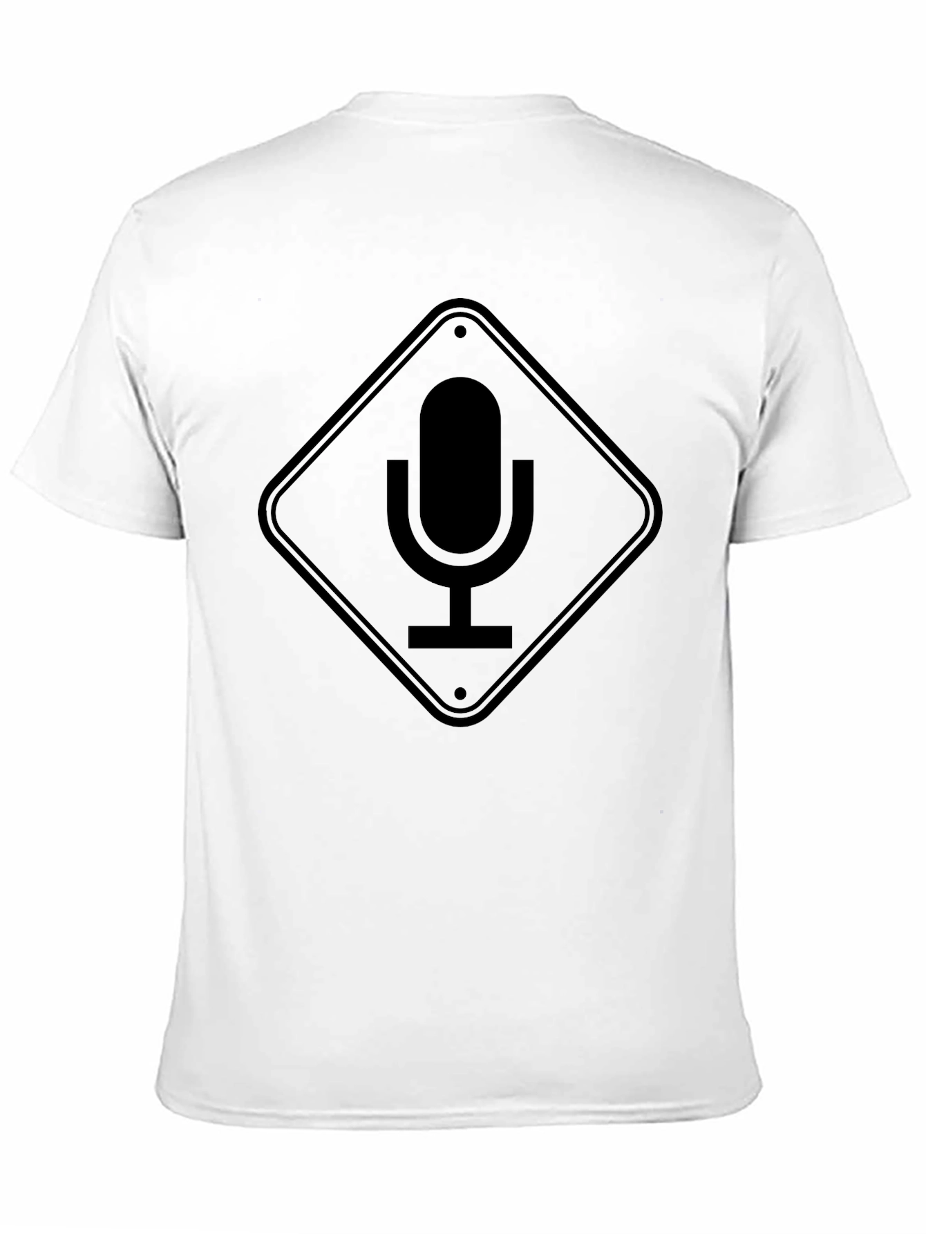 Mic Warning Mens Black T-Shirt - Podcast Ready!