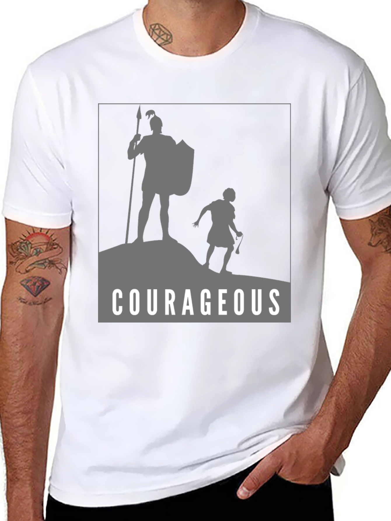 Courageous David & Goliath Graphic T-Shirt