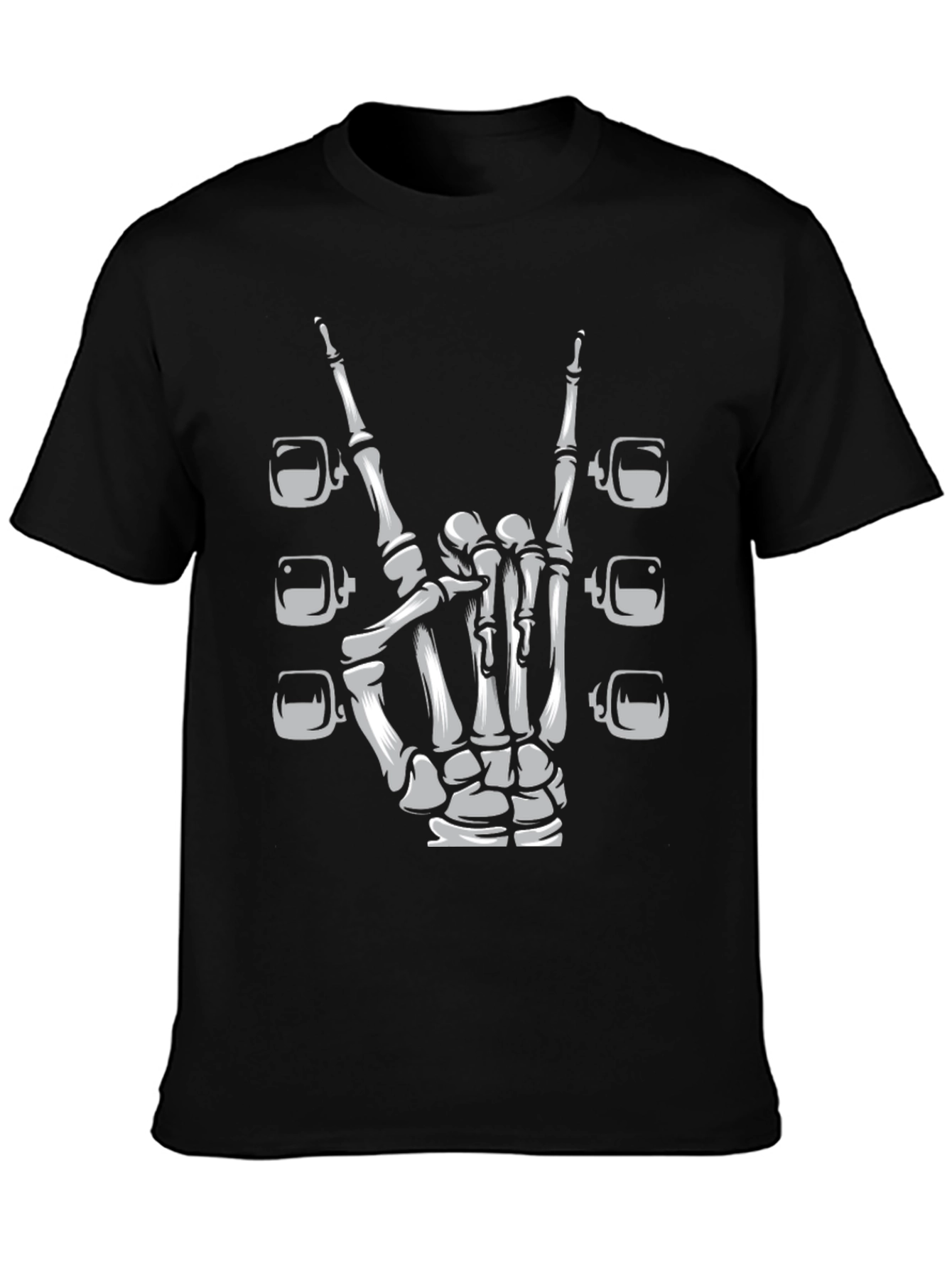 Rock On Skeleton Hand Tee