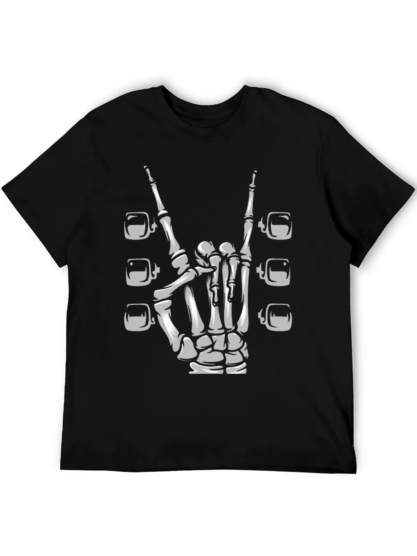 Rock On Skeleton Hand Tee