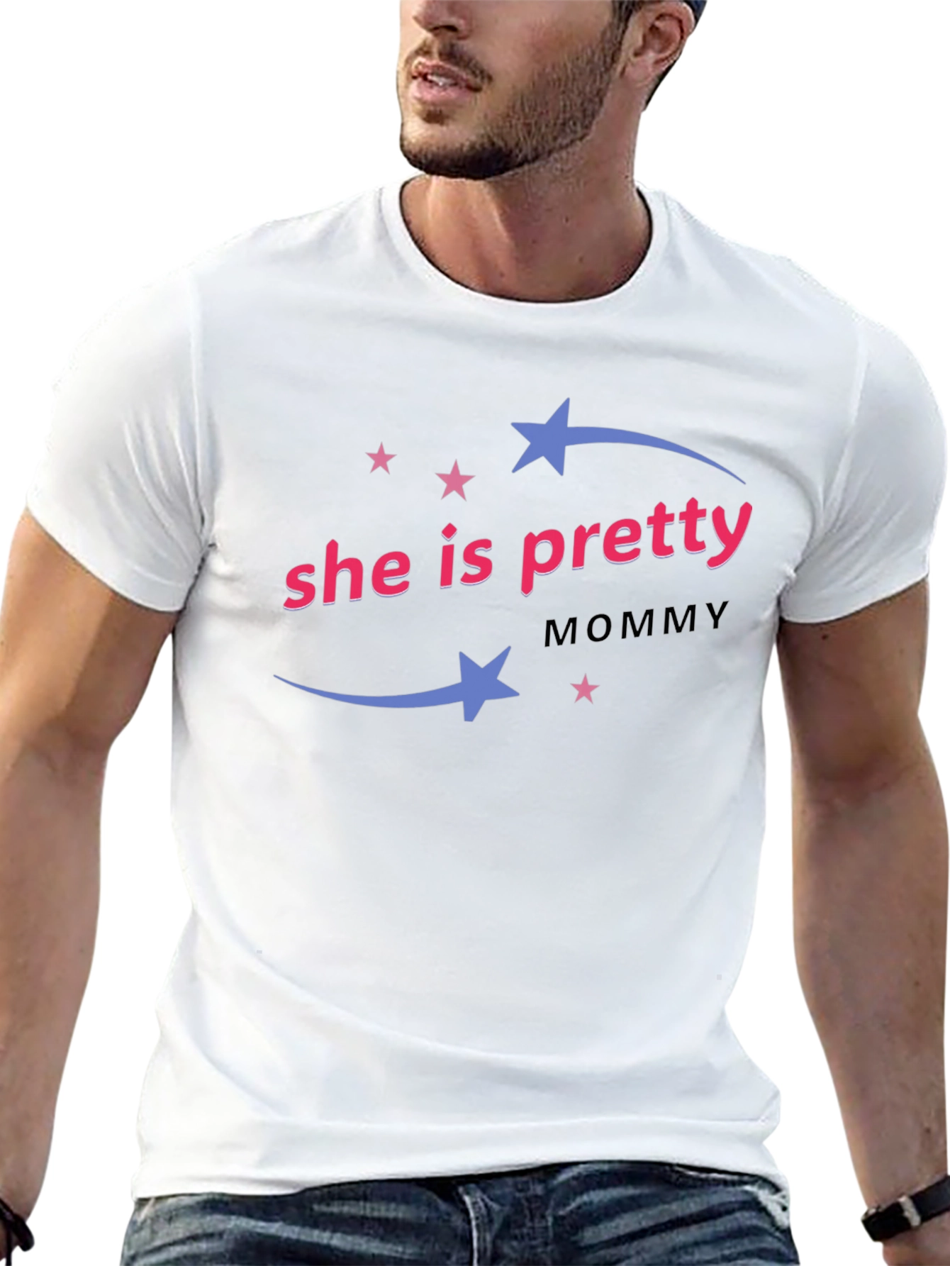 She is Pretty Mommy - Black T-Shirt