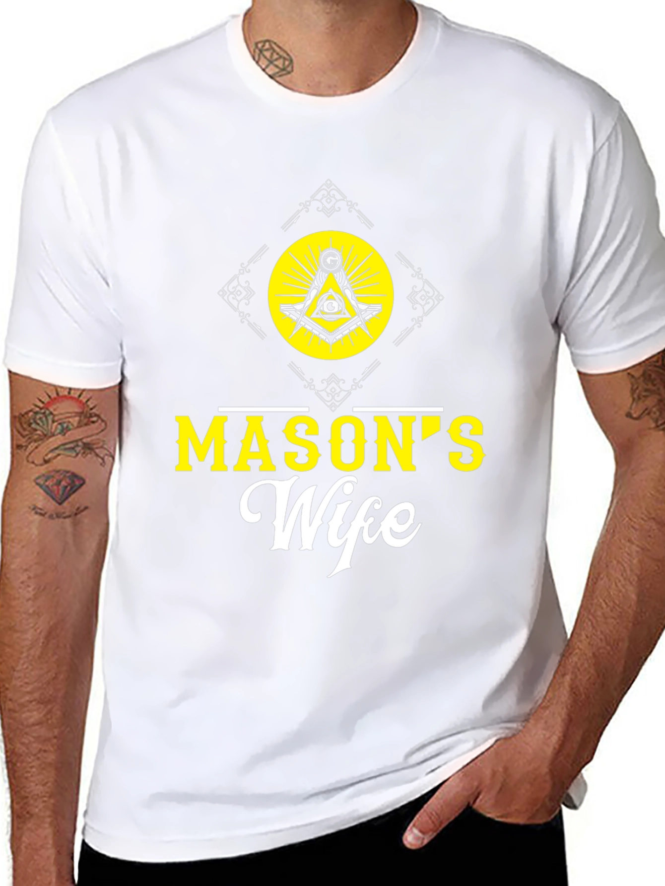 Masons Wife Graphic Tee - Black Cotton T-Shirt
