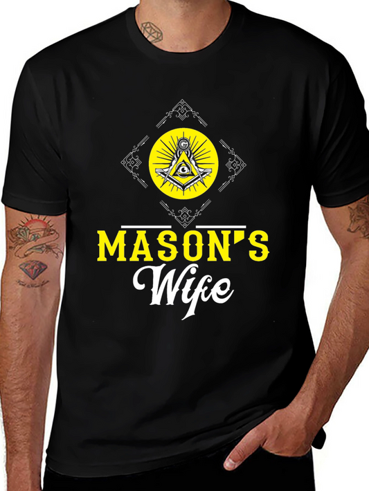 Masons Wife Graphic Tee - Black Cotton T-Shirt